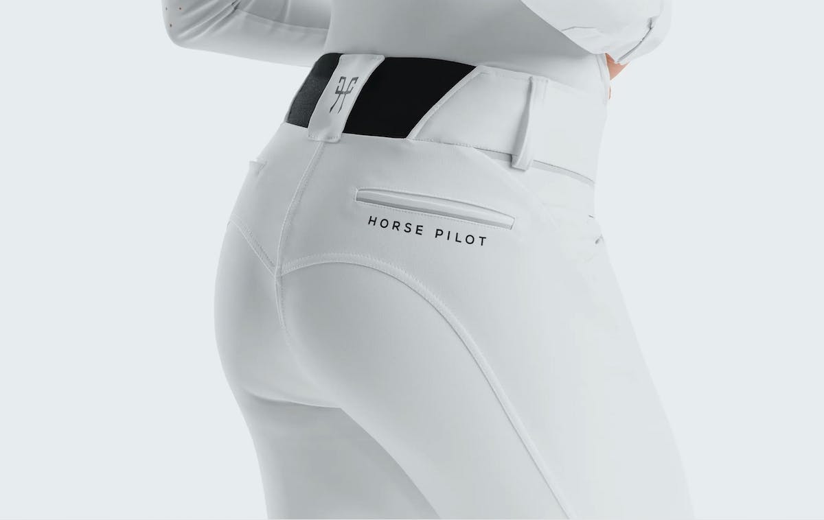 Pantalon concours équitation : pantalon de concours blanc femme