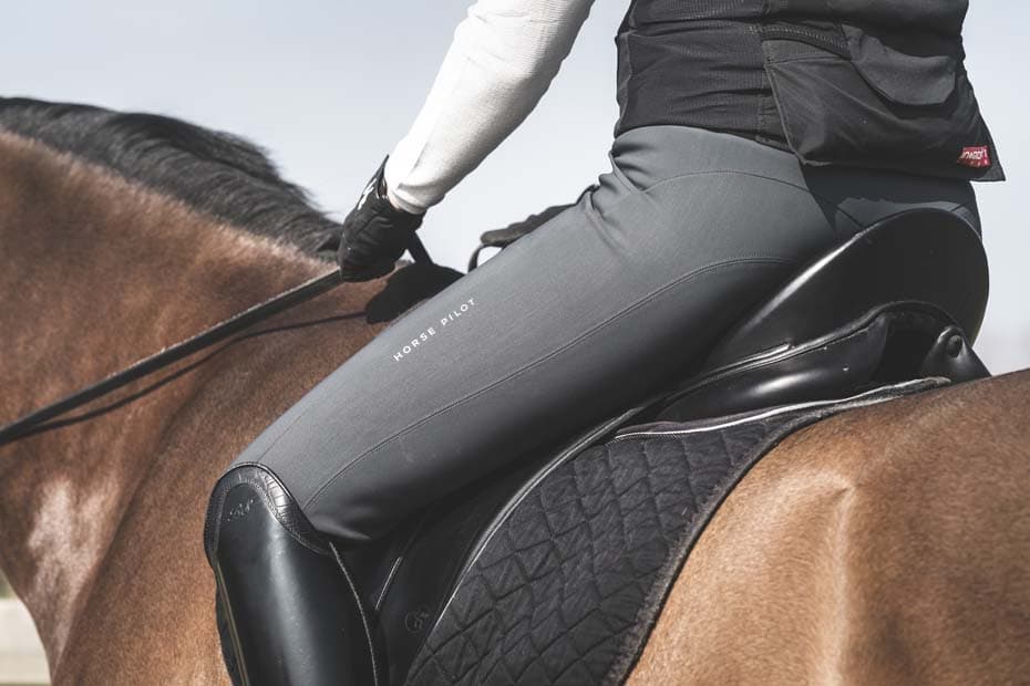 Competition Horse Riding Tights White, Phone Pockets