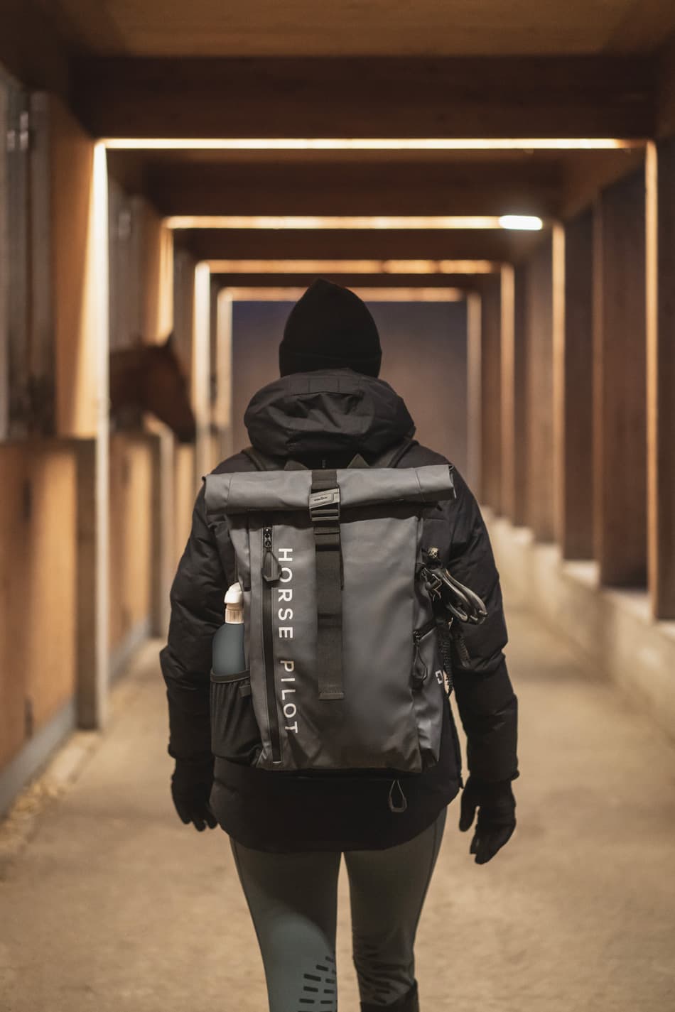 Equestrian backpack for groom