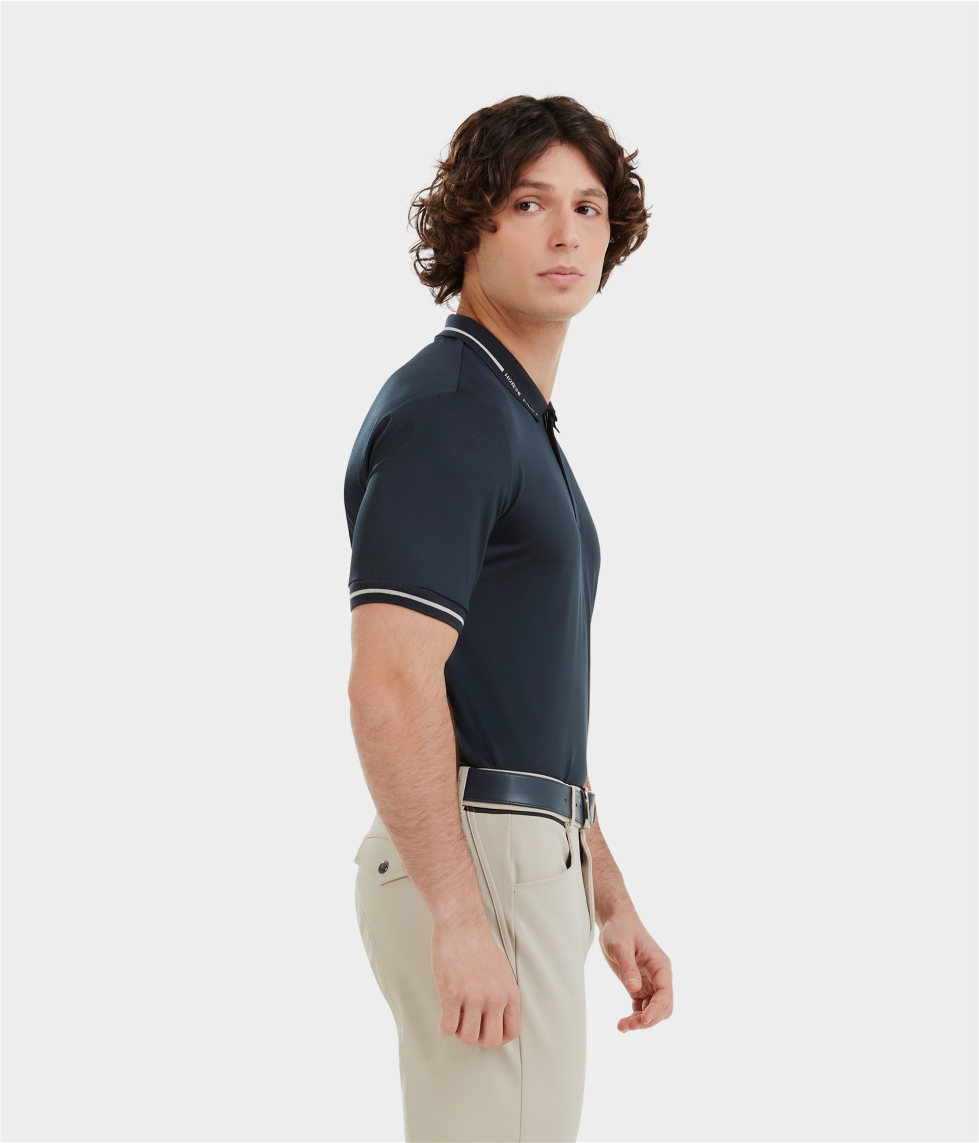Atlas Polo d'équitation homme | Blue Graphite | Horse Pilot