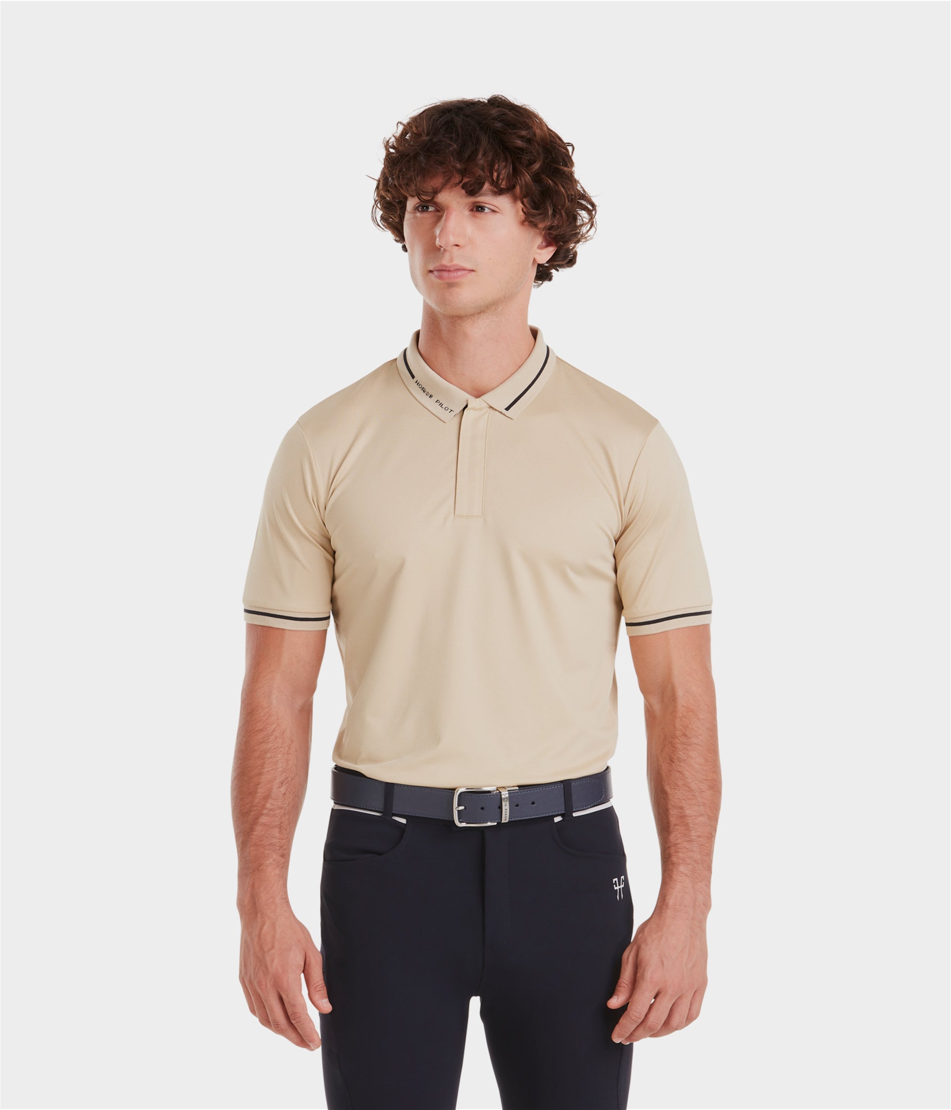 Atlas Polo d'équitation homme | Latte | Horse Pilot