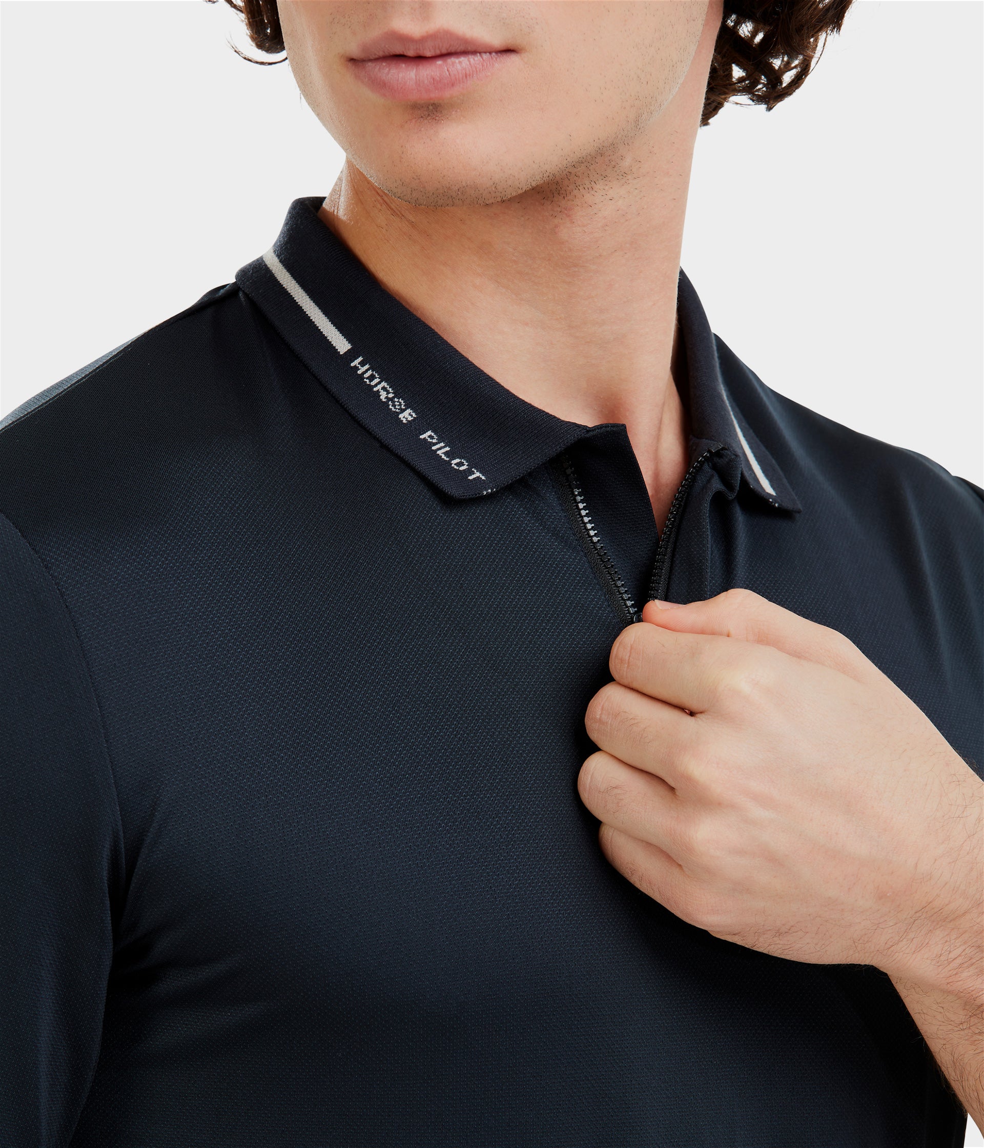 Atlas Polo d'équitation homme | Blue Graphite | Horse Pilot