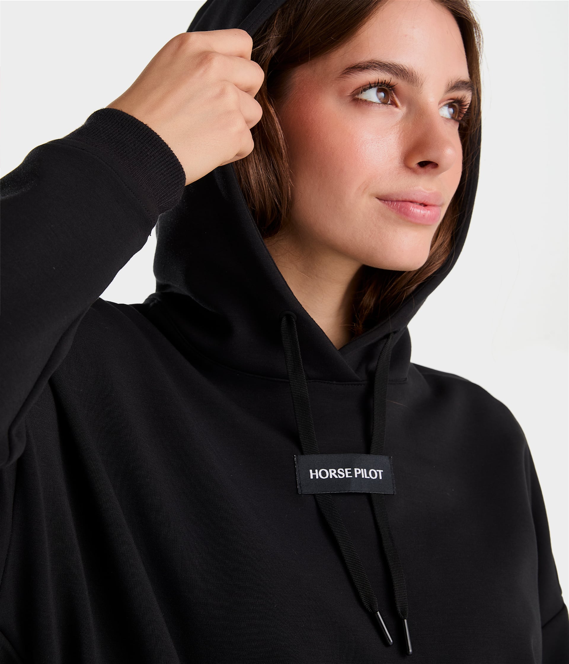 Team Hoodie | Sweat-shirt noir d'équitation à capuche femme | Horse Pilot| Horse Pilot