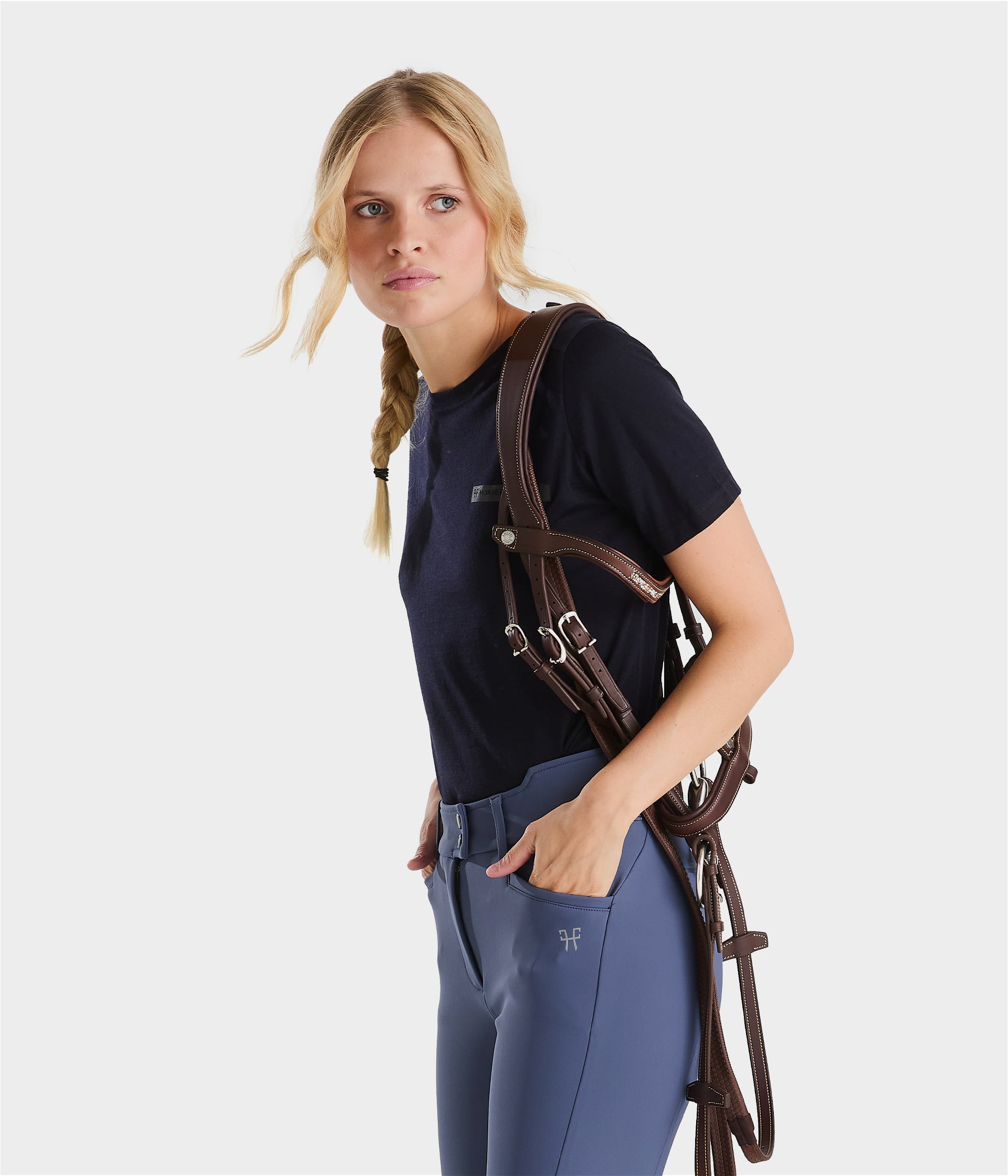 Merinos | Dark Night | Tee-shirt d'équitation en laine femme | Horse Pilot