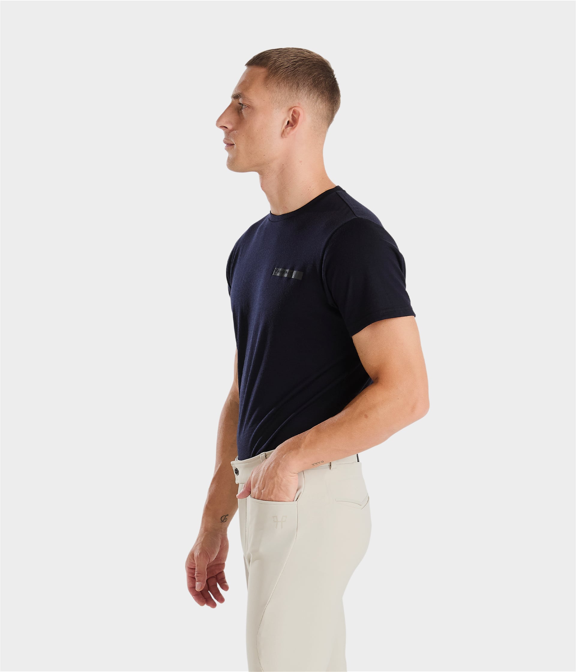 Merinos | Dark Night | Tee-shirt d'équitation en laine homme| Horse Pilot