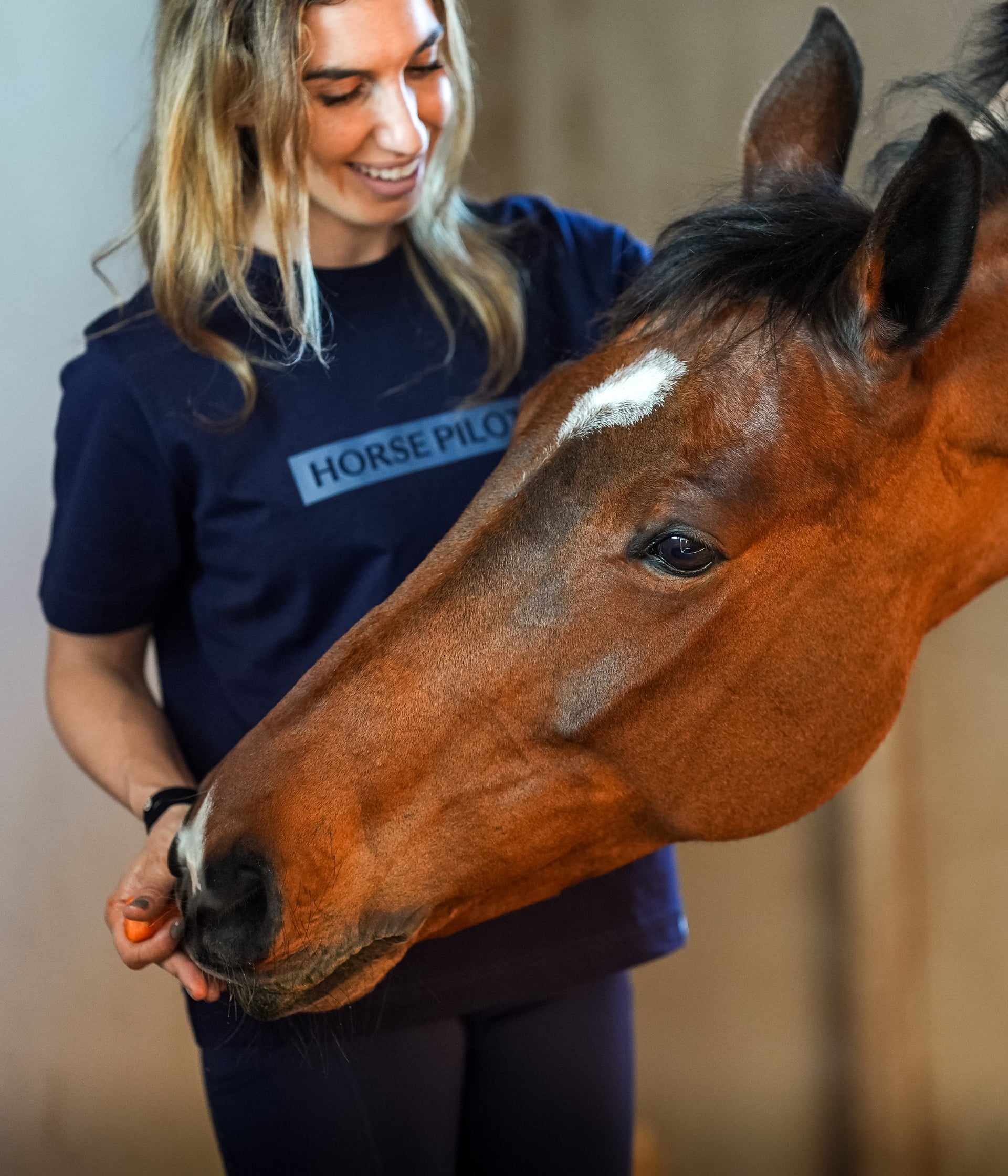Team T-shirt d'équitation femme | Navy | Horse Pilot
