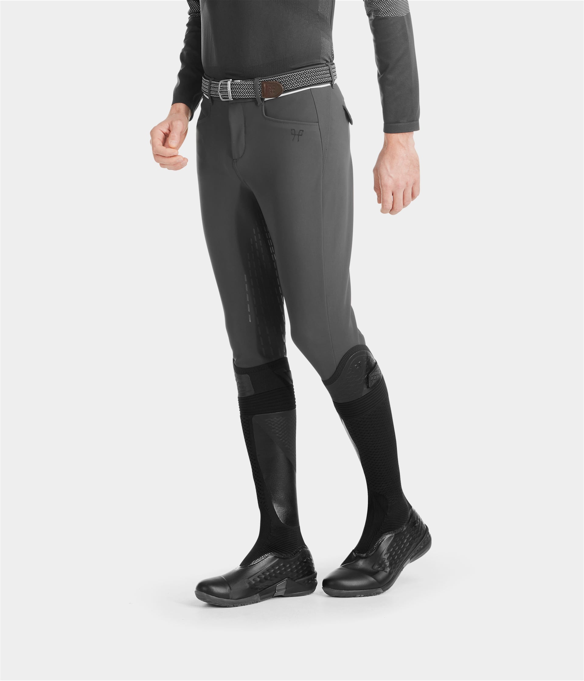 X-Grip | Grey | Pantalon d'équitation full grip homme| Horse Pilot