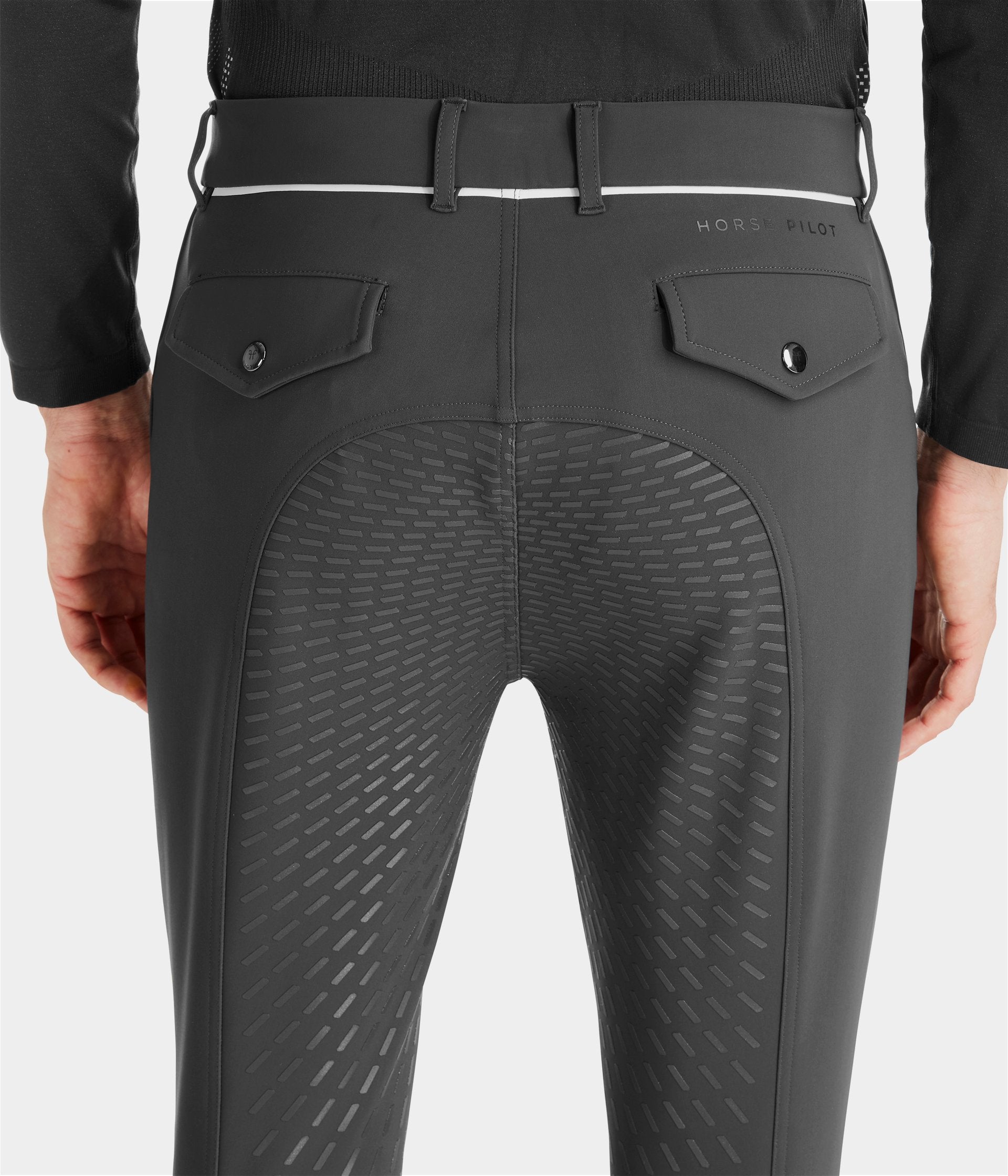 X-Grip | Grey | Pantalon d'équitation full grip homme| Horse Pilot