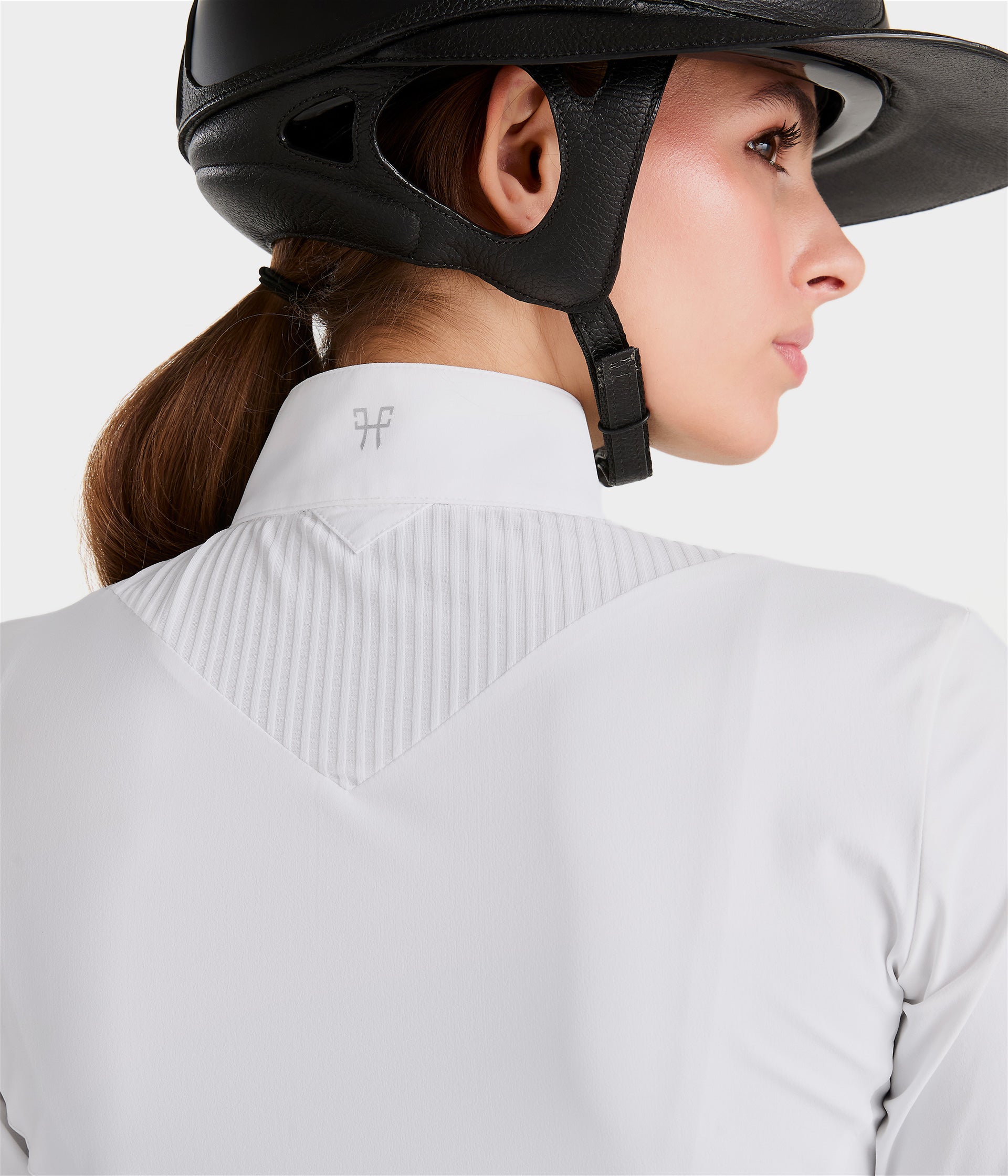 Aeris | White | T-shirt manches longues de concours d’équitation femme | Horse Pilot
