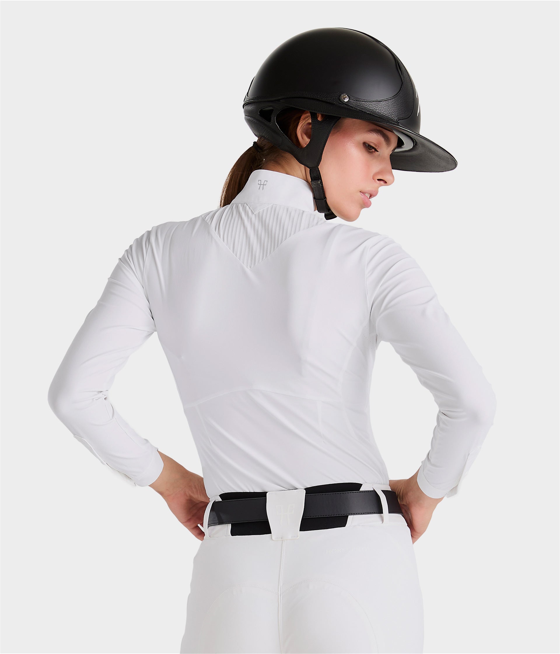 Aeris | White | T-shirt manches longues de concours d’équitation femme | Horse Pilot