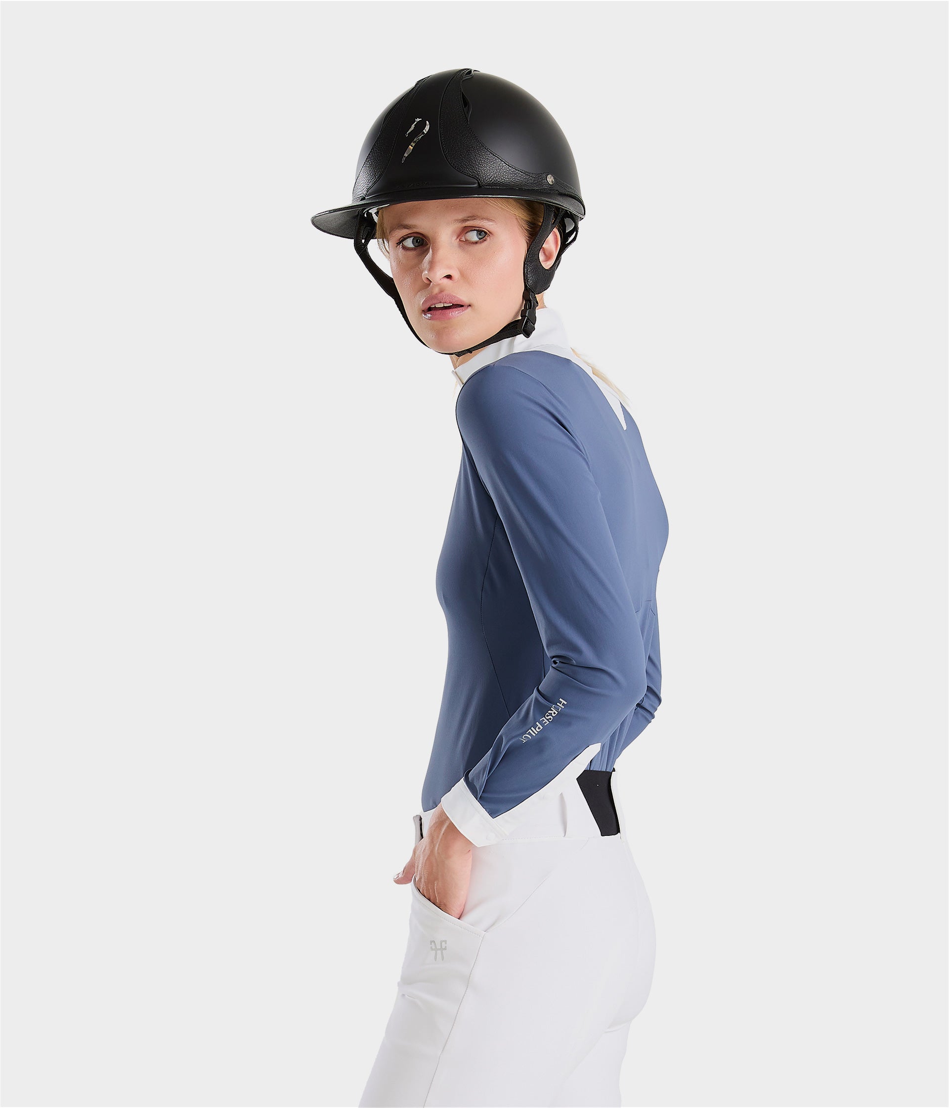 Aeris | Vintage Indigo | T-shirt manches longues de concours d’équitation femme | Horse Pilot