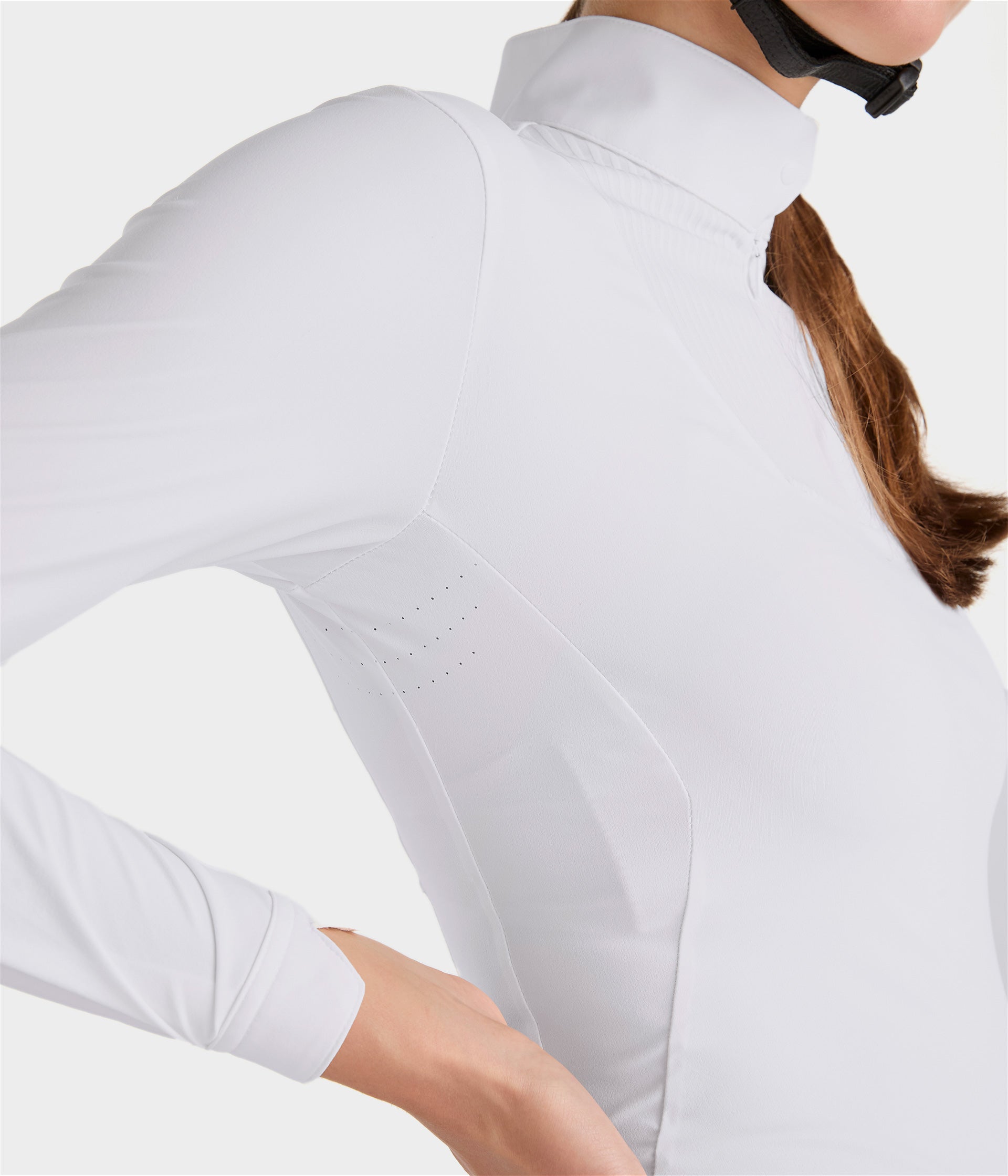 Aeris | White | T-shirt manches longues de concours d’équitation femme | Horse Pilot