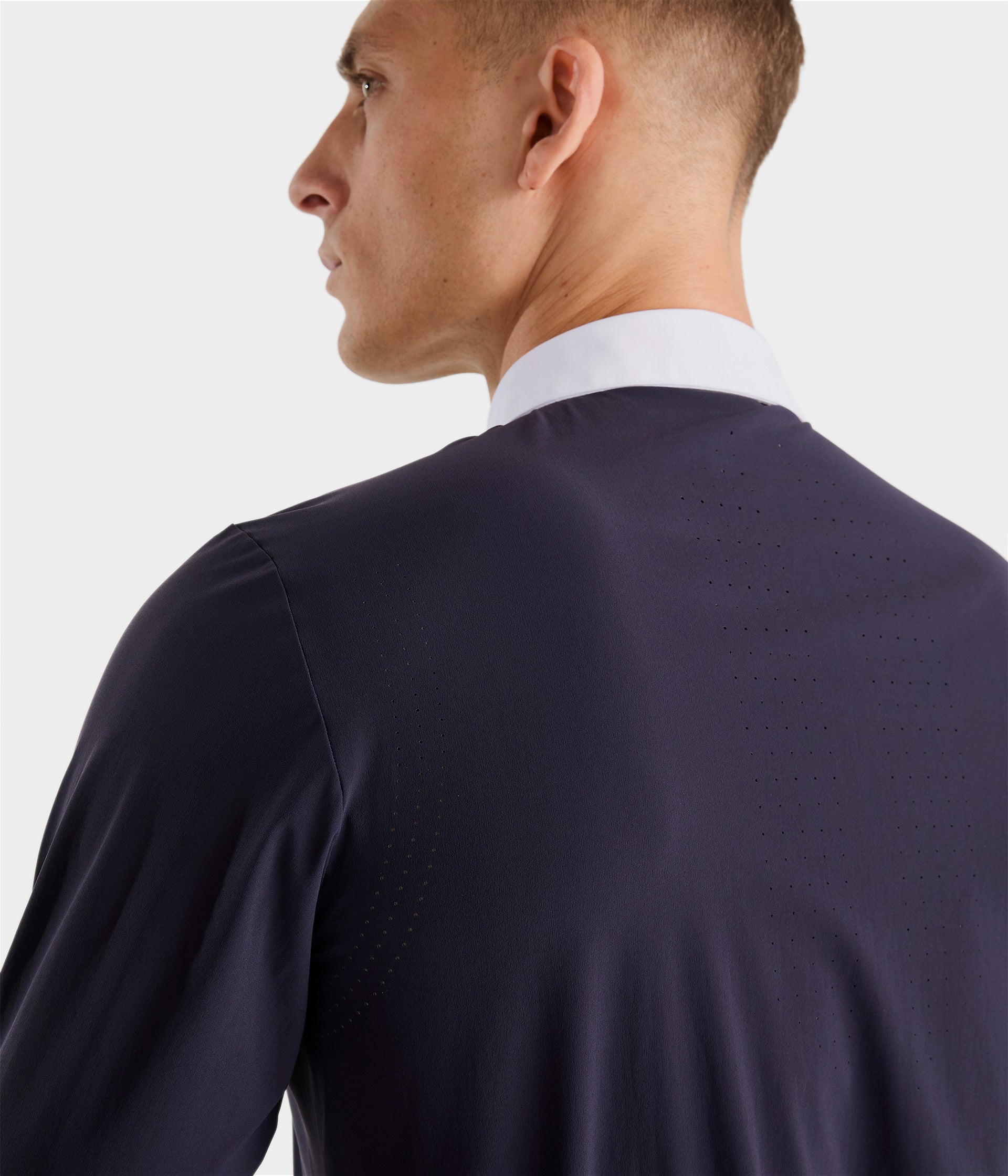 Aeris | White | Polo de concours d’équitation manches courtes homme | Horse Pilot