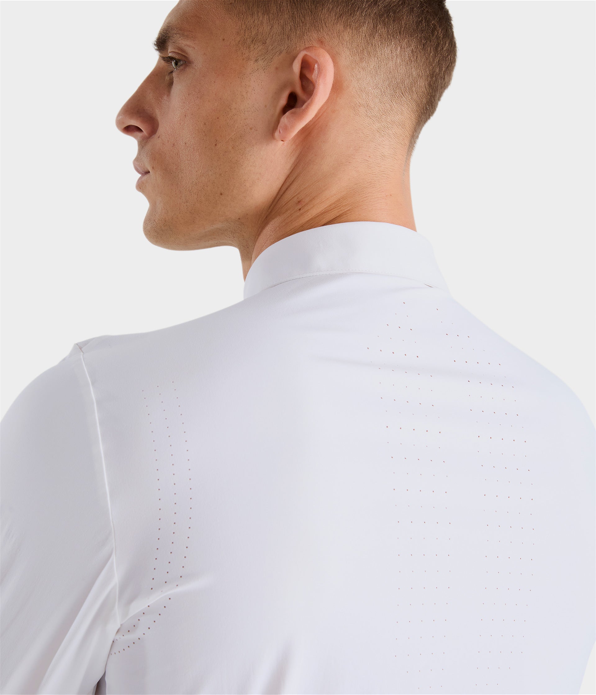 Aeris | White | Polo de concours d’équitation manches courtes homme | Horse Pilot