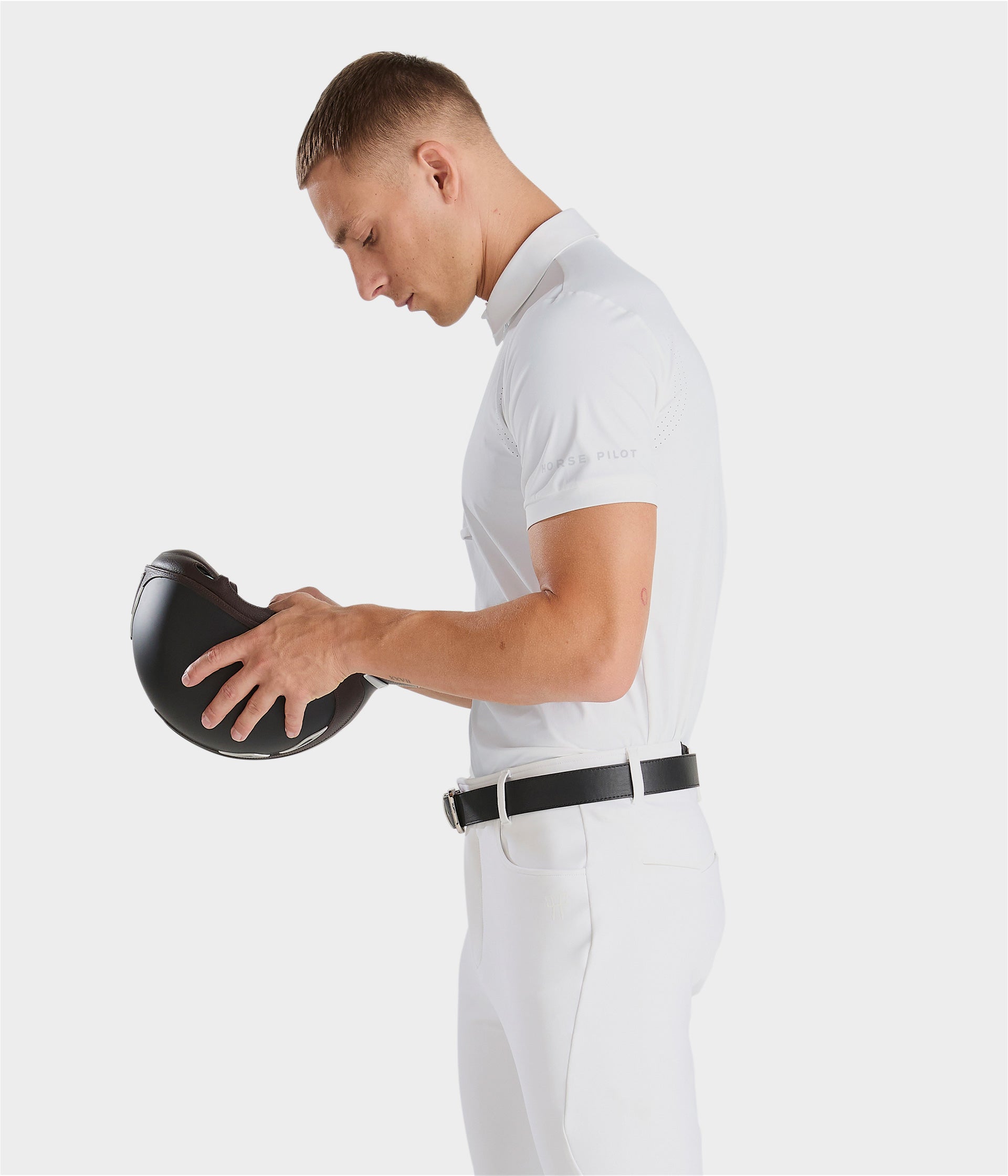 Aeris | Dark Night | Polo de concours d’équitation manches courtes homme | Horse Pilot