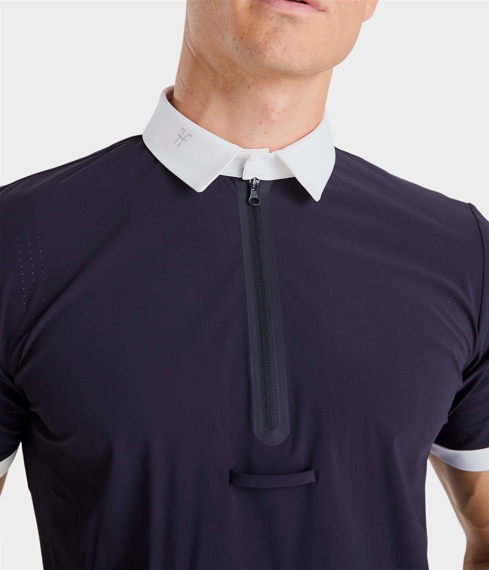 Aeris | Dark Night | Polo de concours d’équitation manches longues homme | Horse Pilot