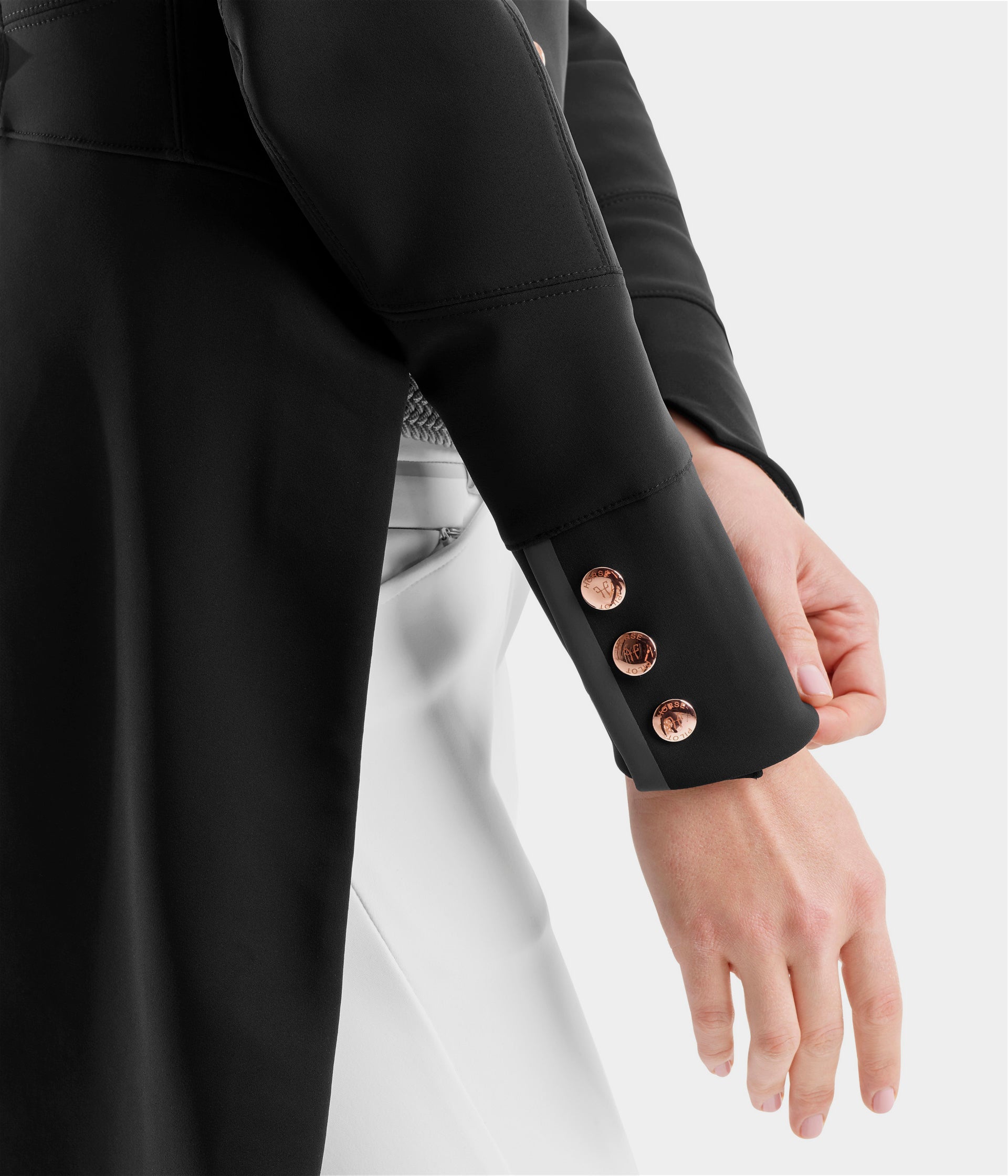 Long Frac | Black | Veste longue de concours d'équitation femme| Horse Pilot