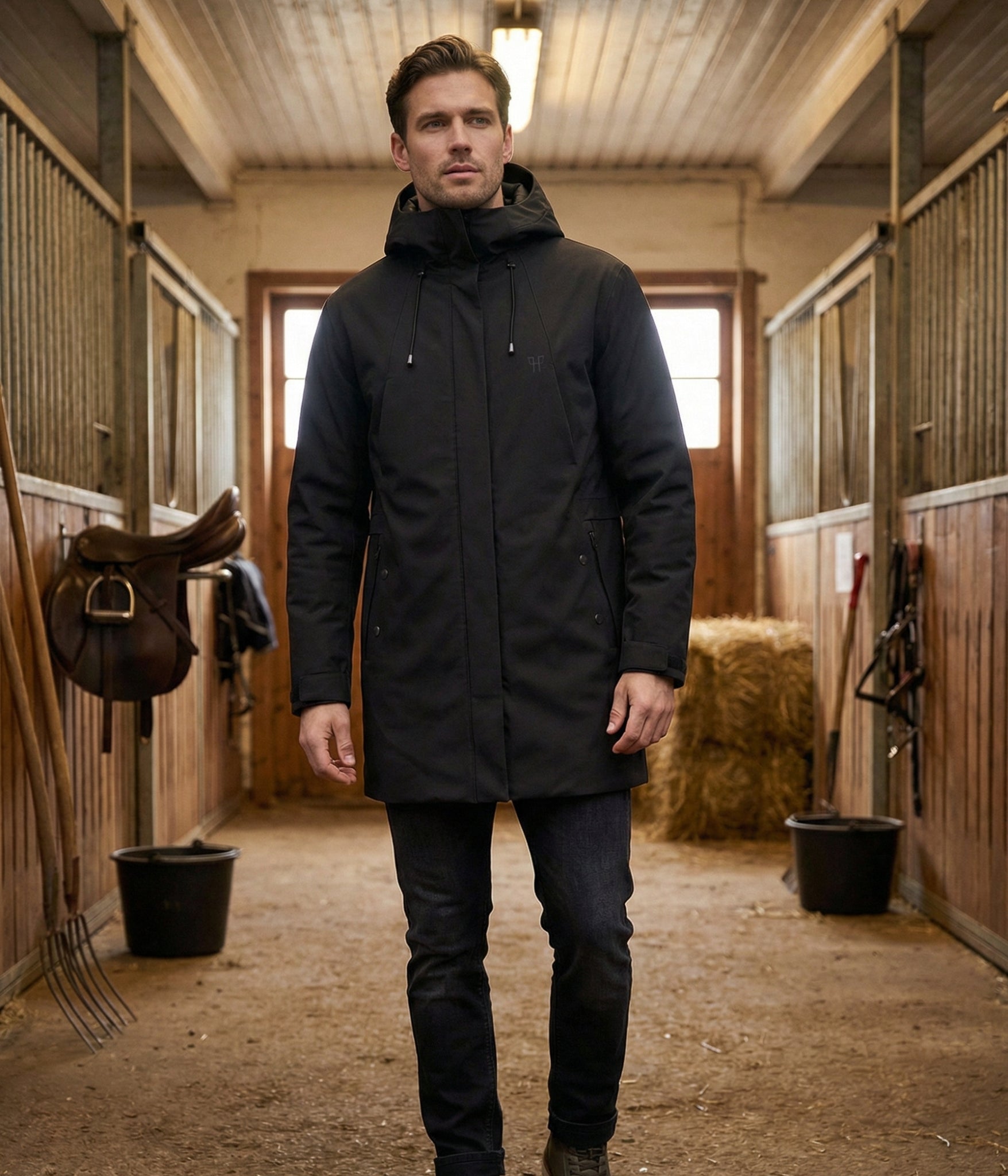 Manteaux Integral chaud long d'équitation homme