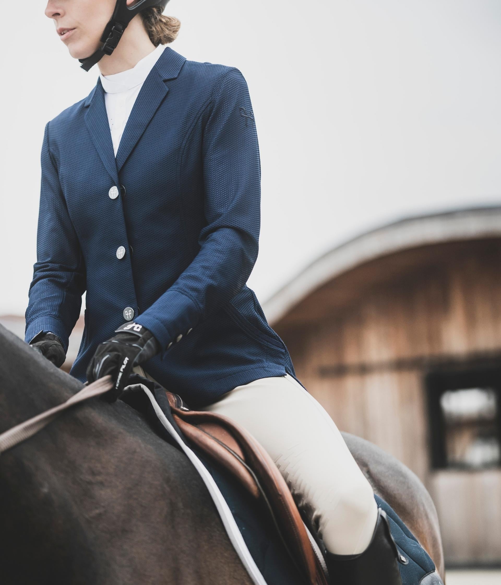 Aeromesh | Navy | Veste de concours d'équitation femme | Horse Pilot