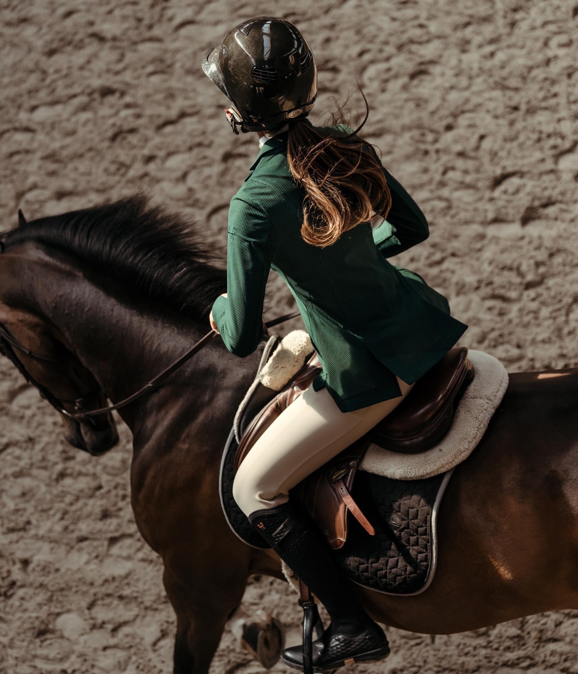 Aeromesh | Green | Veste de concours d'équitation femme | Horse Pilot