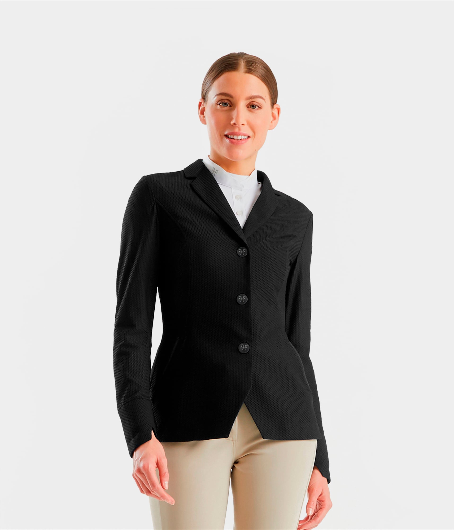 Aeromesh | Black | Veste de concours d'équitation femme | Horse Pilot