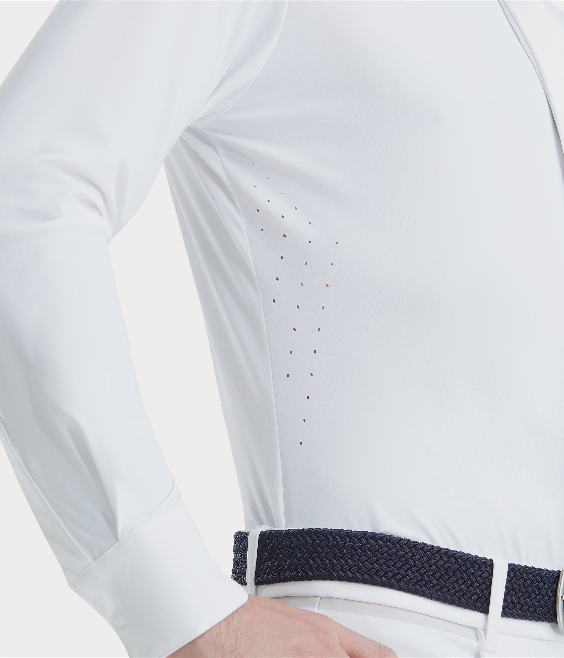 Aerolight | White | Chemise de concours d'équitation manches longues équitation homme | Horse Pilot