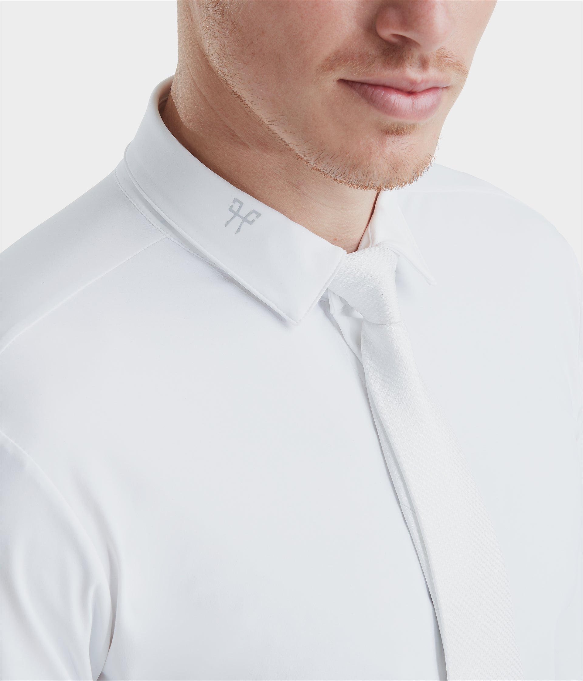 Aerolight | White | Chemise de concours d'équitation manches longues équitation homme | Horse Pilot