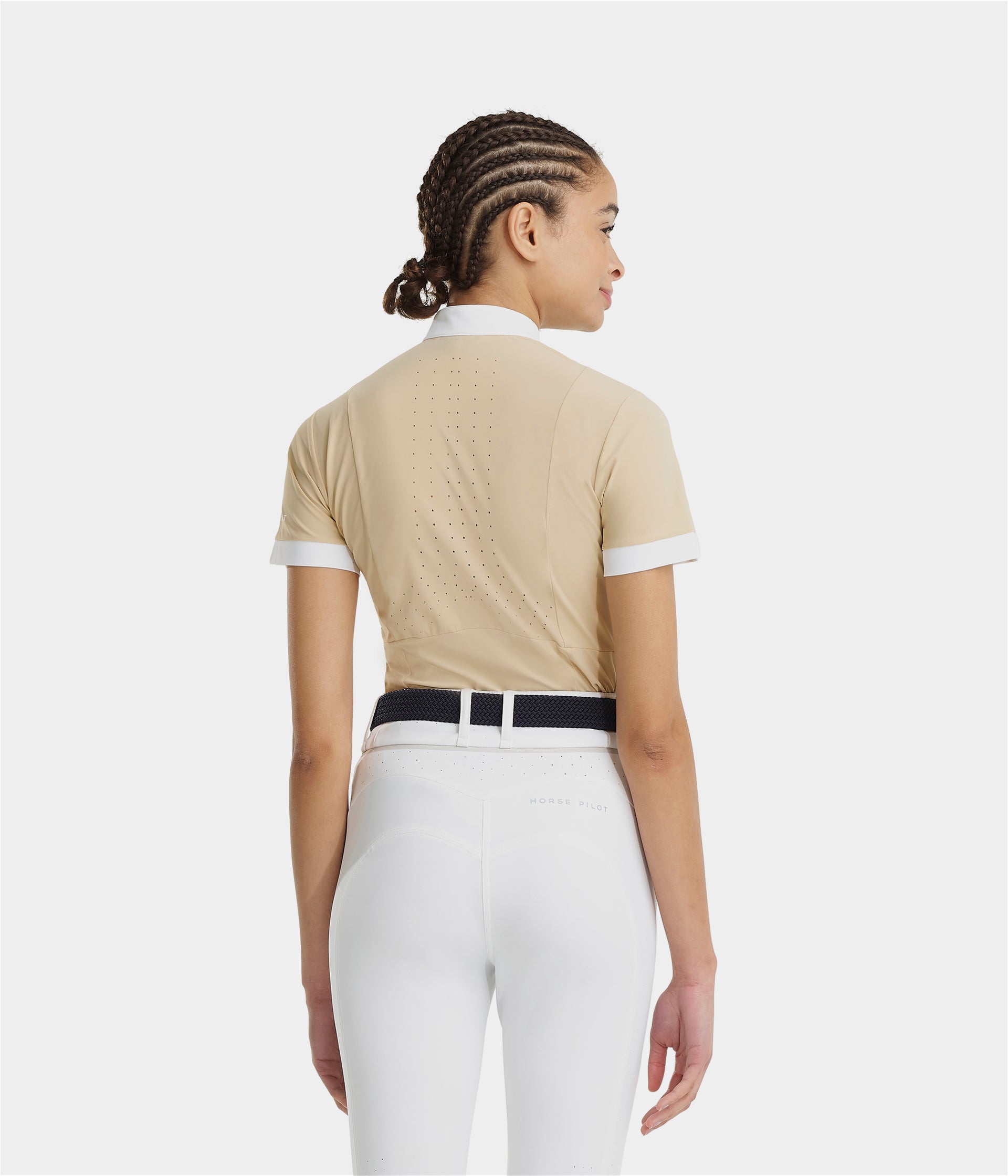 Aerolight | Sand | Chemise de concours d'équitation manches courtes femme | Horse Pilot