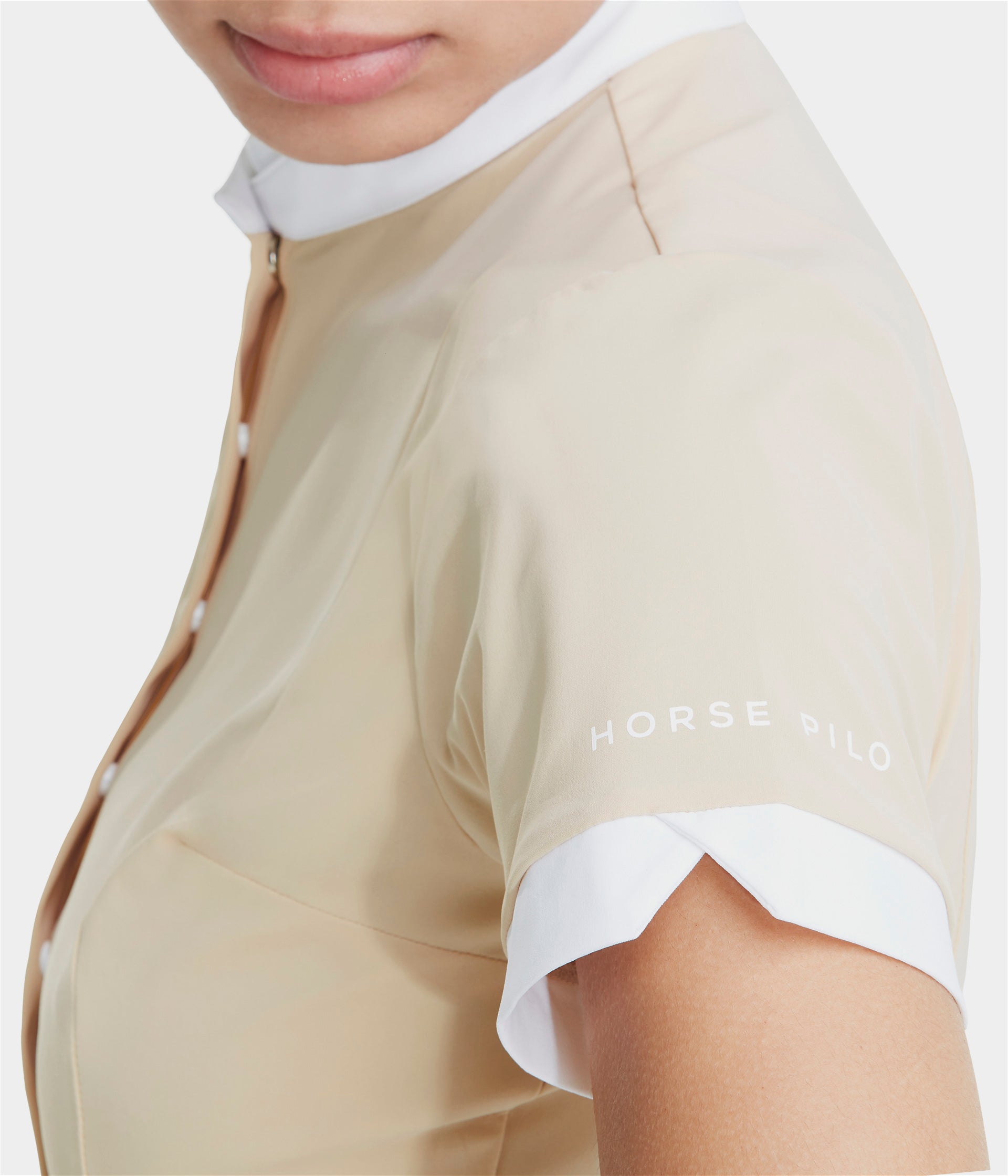 Aerolight | Sand | Chemise de concours d'équitation manches courtes femme | Horse Pilot