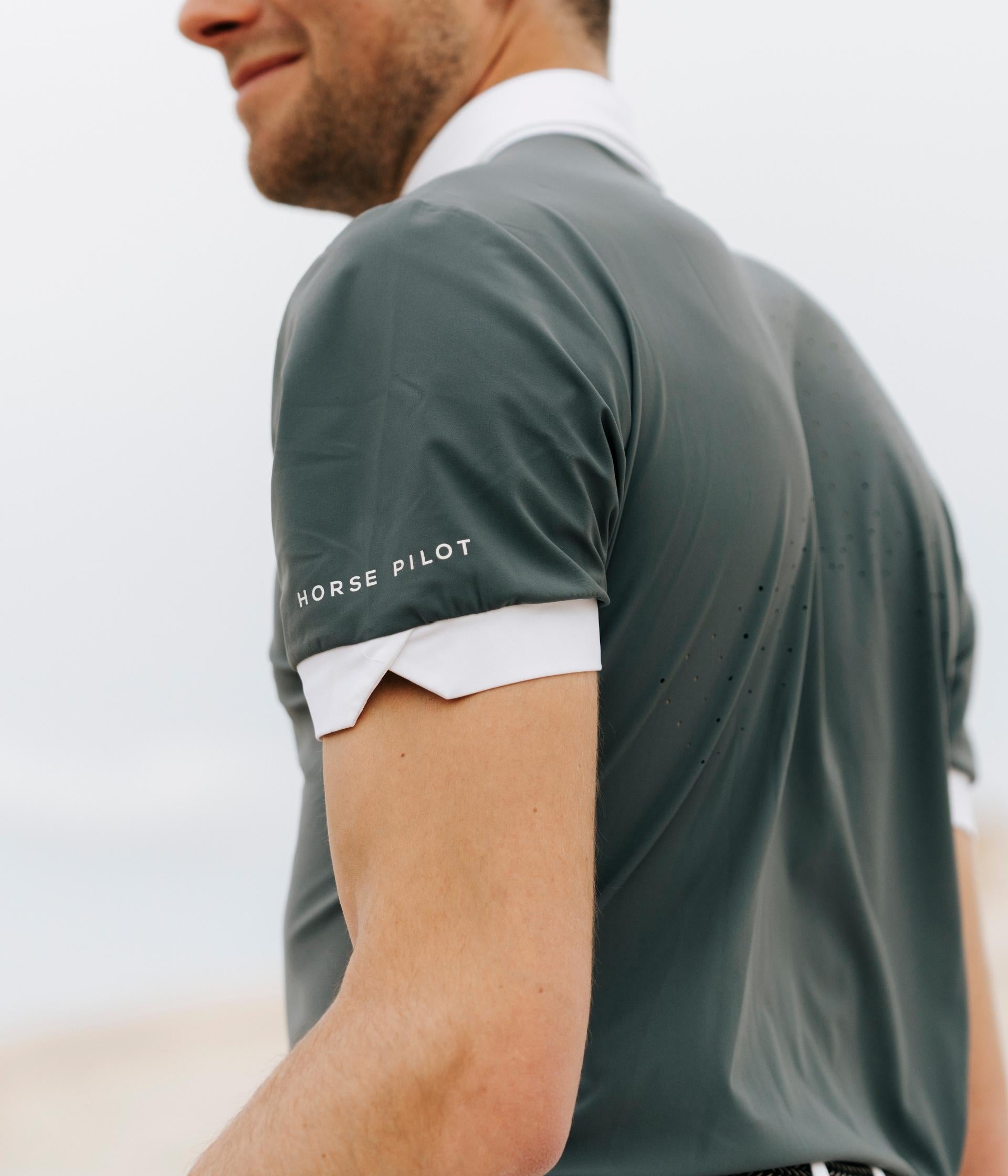 Aerolight | Balsam Green | Chemise de concours d'équitation manches courtes homme | Horse Pilot