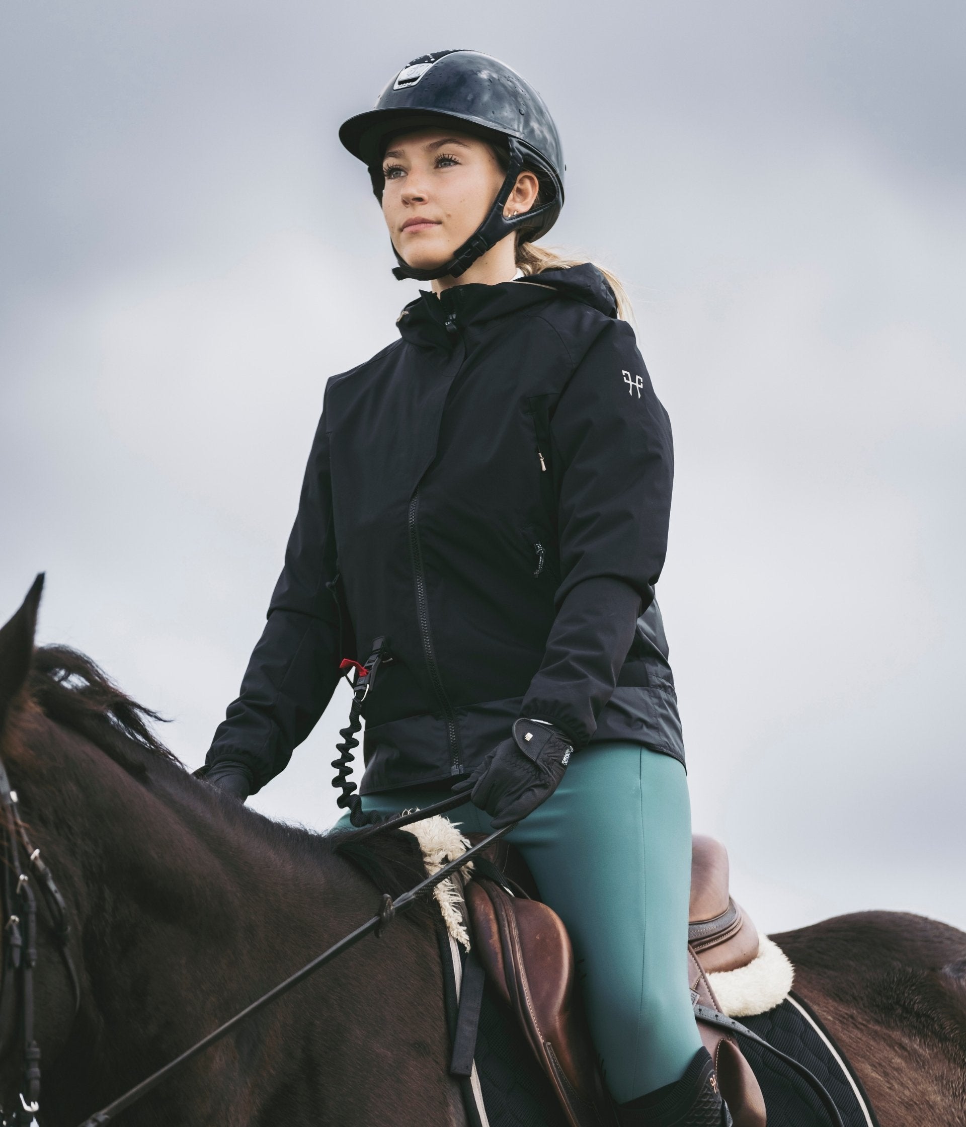 Bombers | Black | Veste d'équitation compatible airbag femme| Horse Pilot