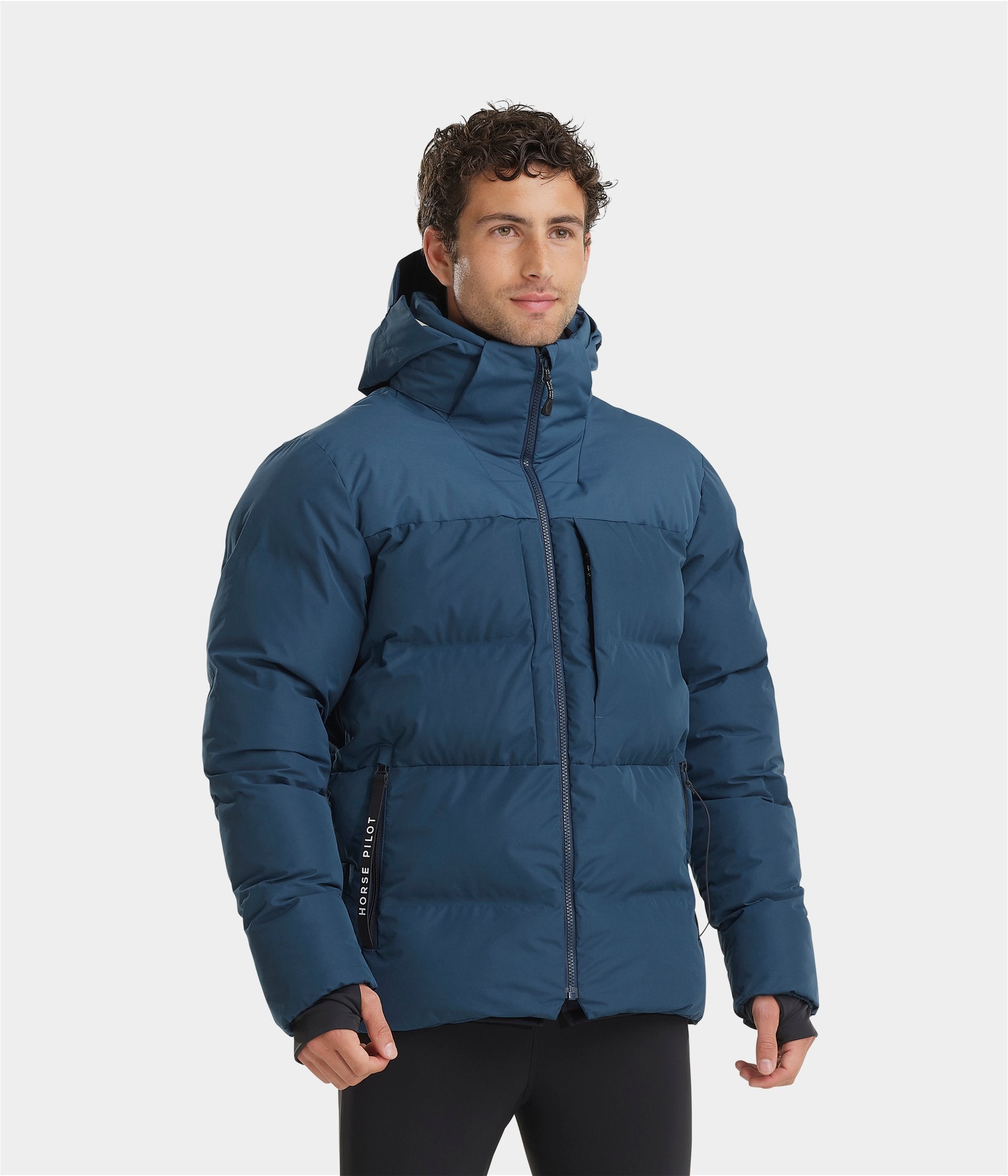 Fahrenheit | Navy | Manteau d'équitation chaud homme| Horse Pilot