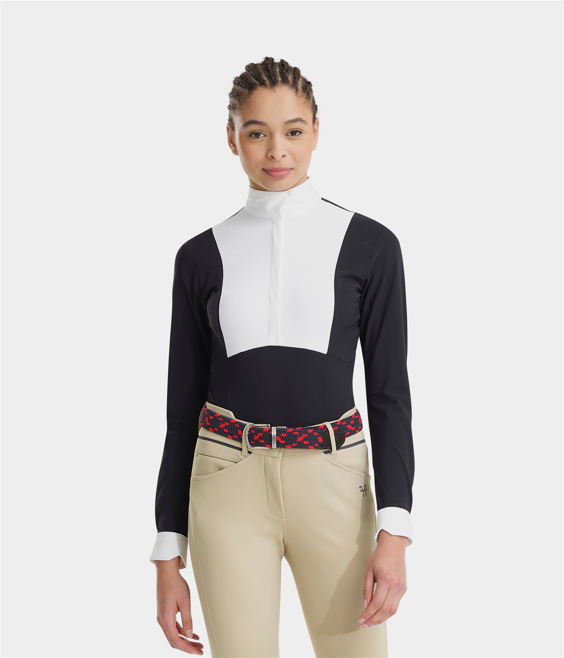 Monica | Dark Night | Chemise de concours d'équitation manches longues femme| Horse Pilot