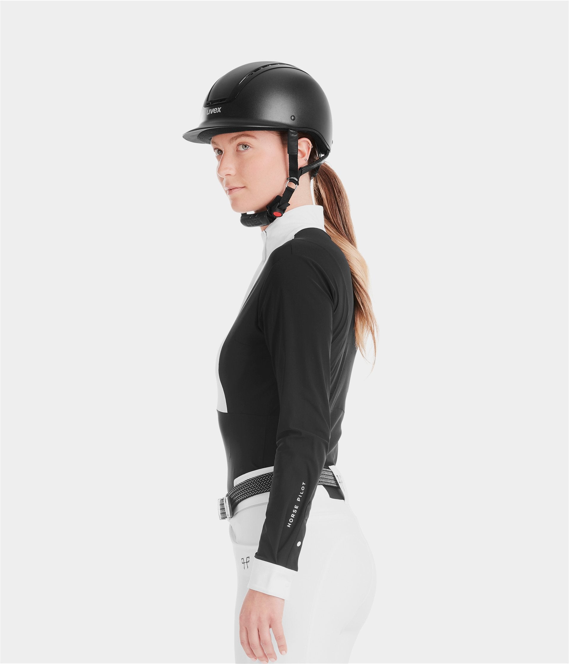 Monica | Black | Chemise de concours d'équitation manches longues femme| Horse Pilot