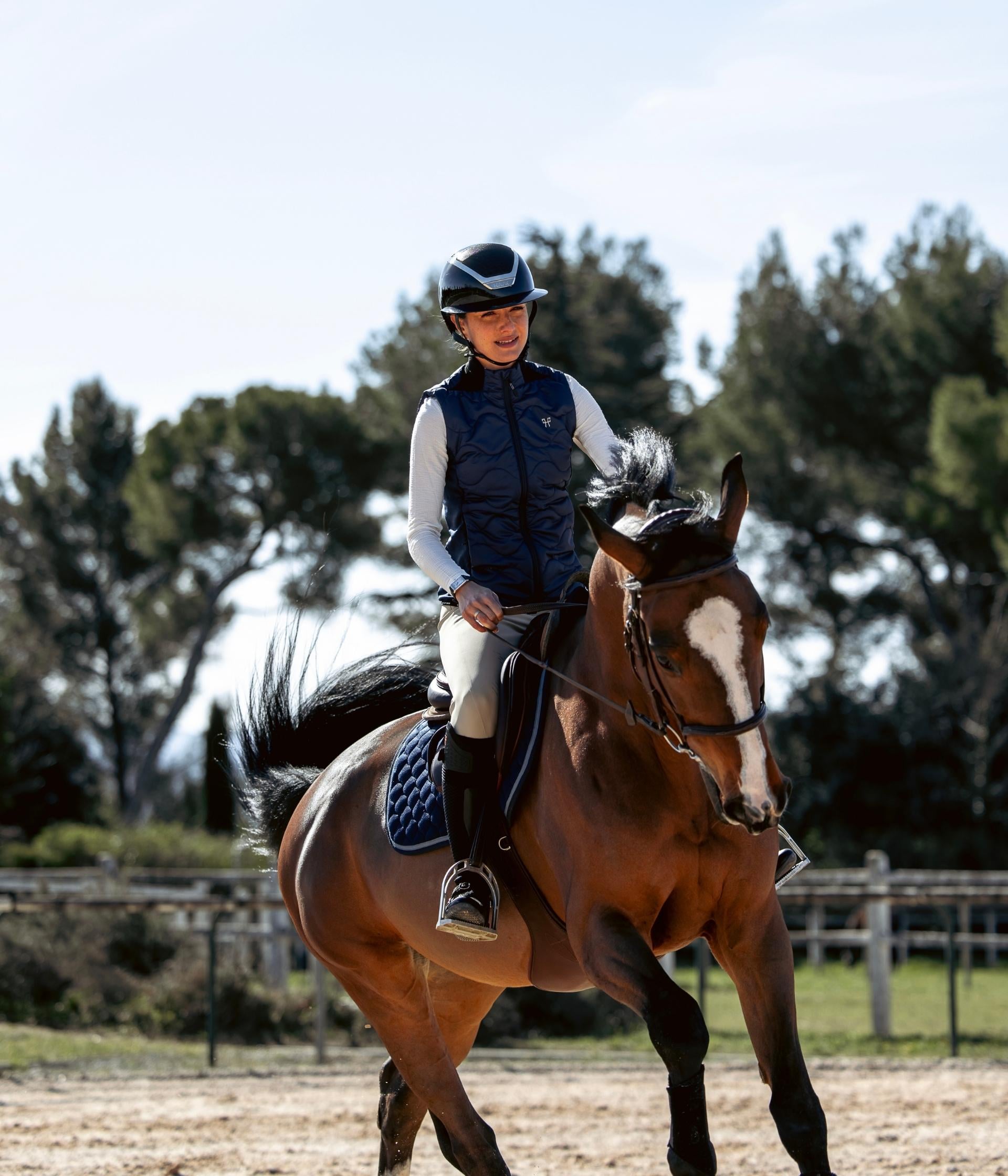 Rider | Navy | Vest Doudoune sans manches d'équitation femme| Horse Pilot