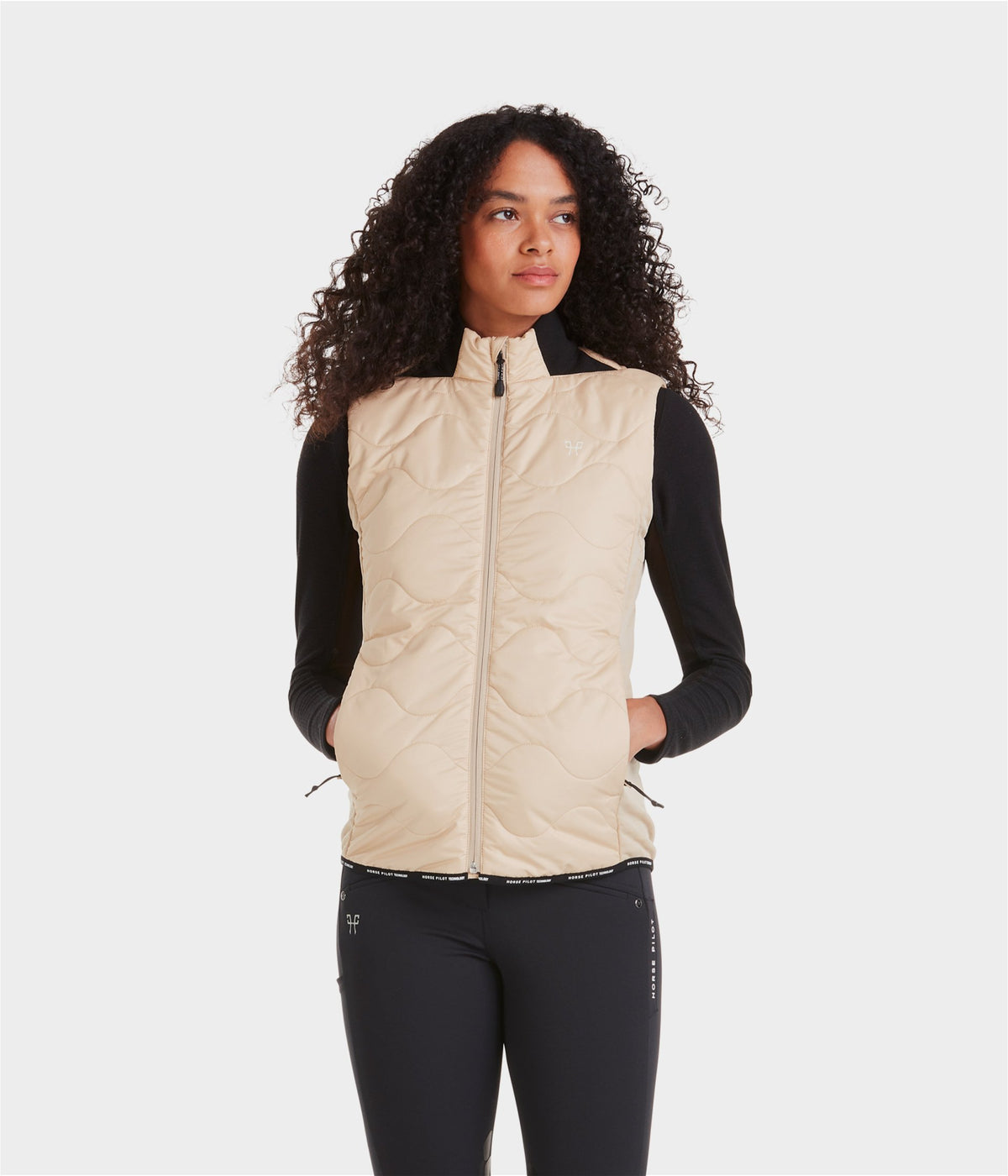Rider | Latte | Vest Doudoune sans manches d'équitation femme| Horse Pilot