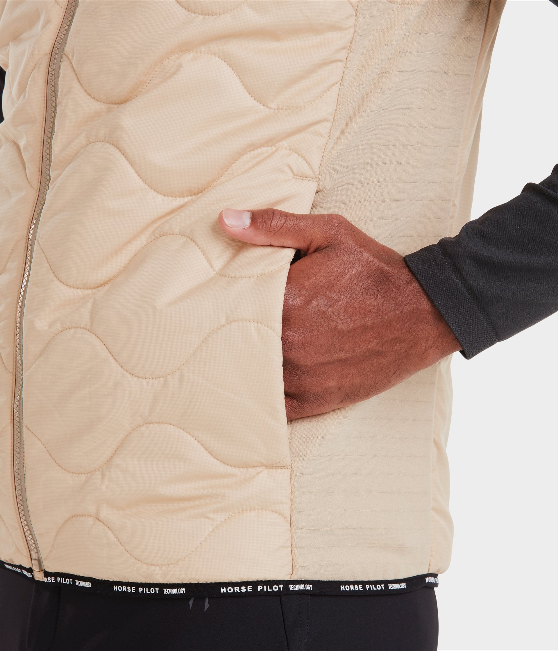 Rider Vest | Latte | Doudoune sans manches d'équitation homme| Horse Pilot