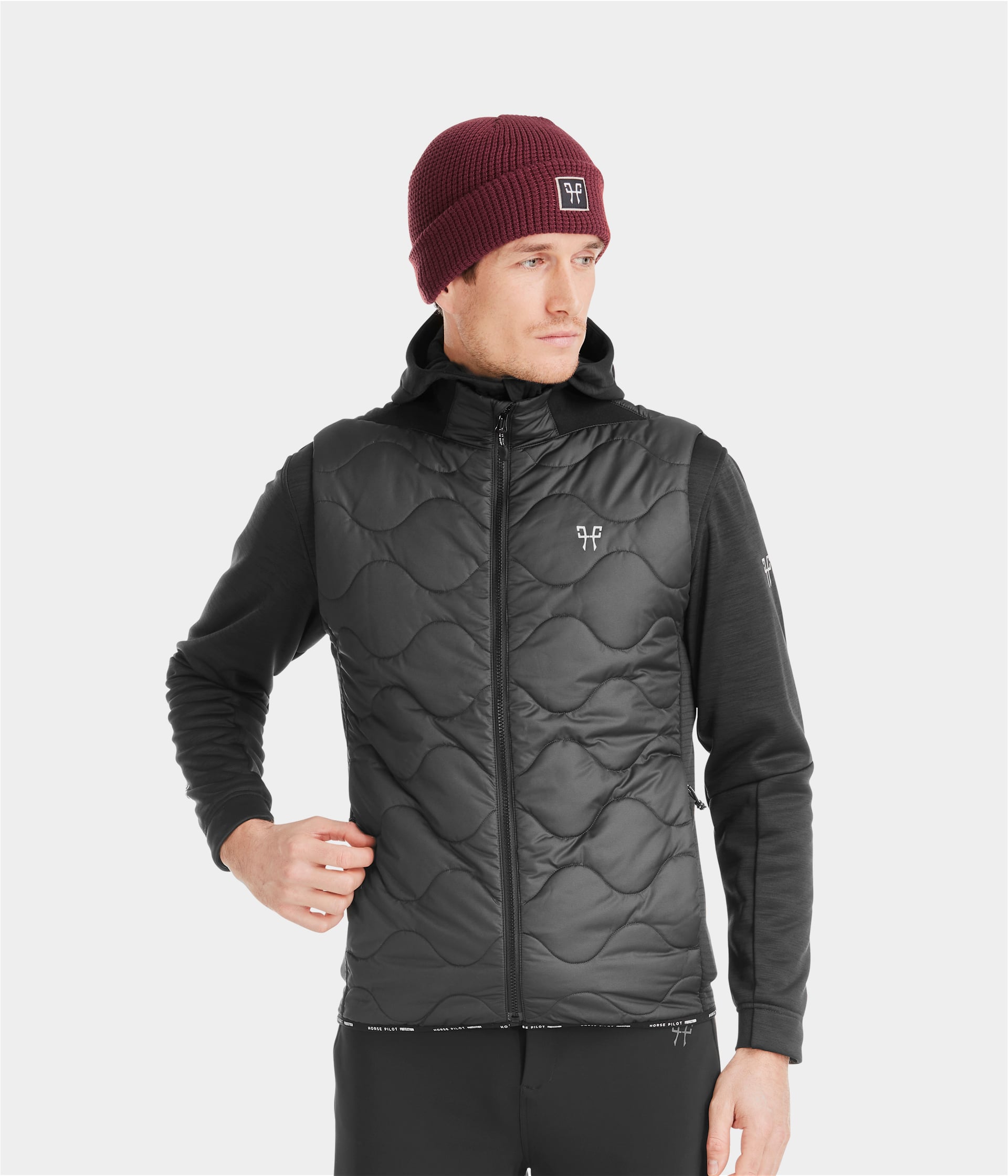 Rider Vest | Black | Doudoune sans manches d'équitation homme| Horse Pilot