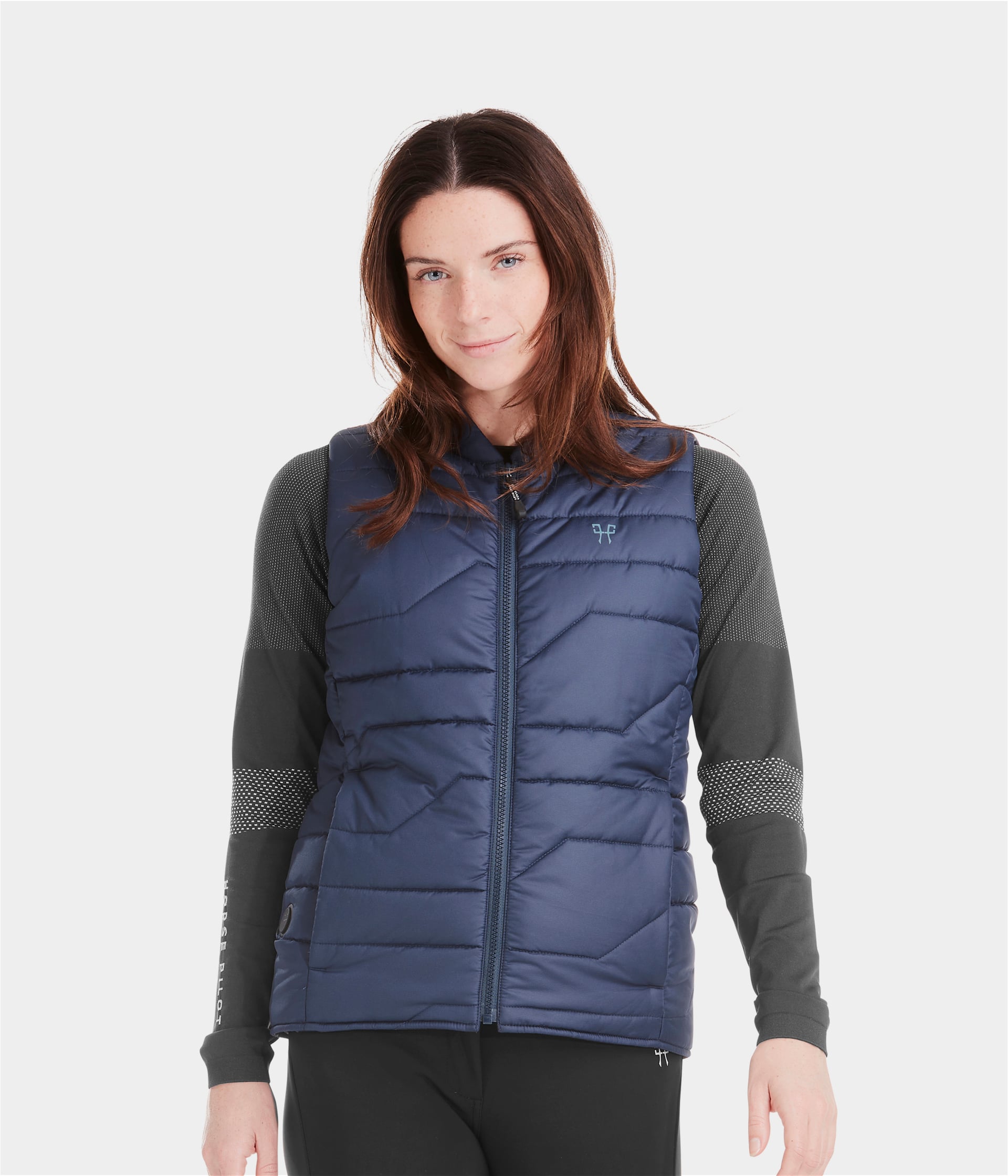 E-Kelvin | Dark Red | Vest Doudoune d'équitation sans manches chauffante femme| Horse Pilot