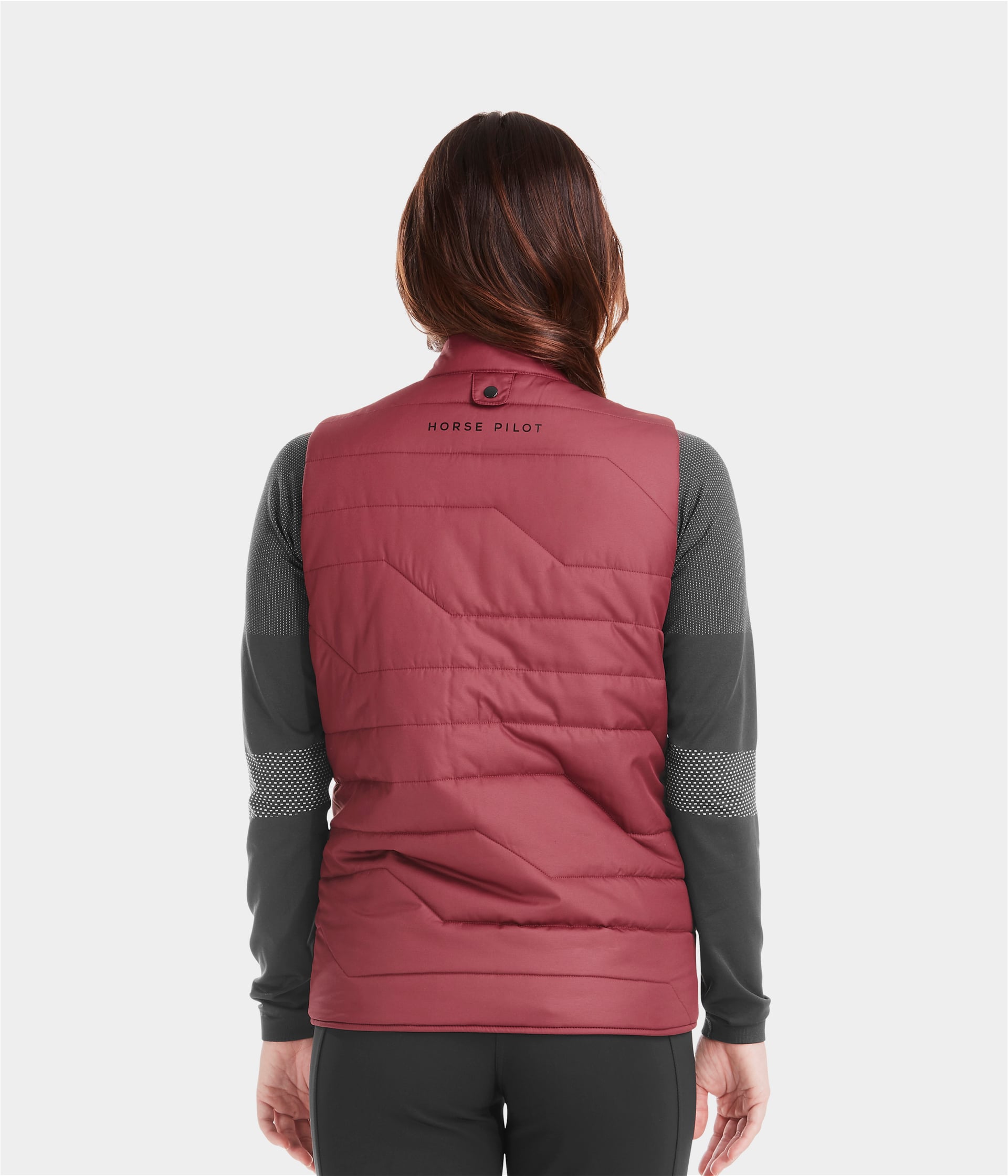 E-Kelvin | Dark Red | Vest Doudoune d'équitation sans manches chauffante femme| Horse Pilot