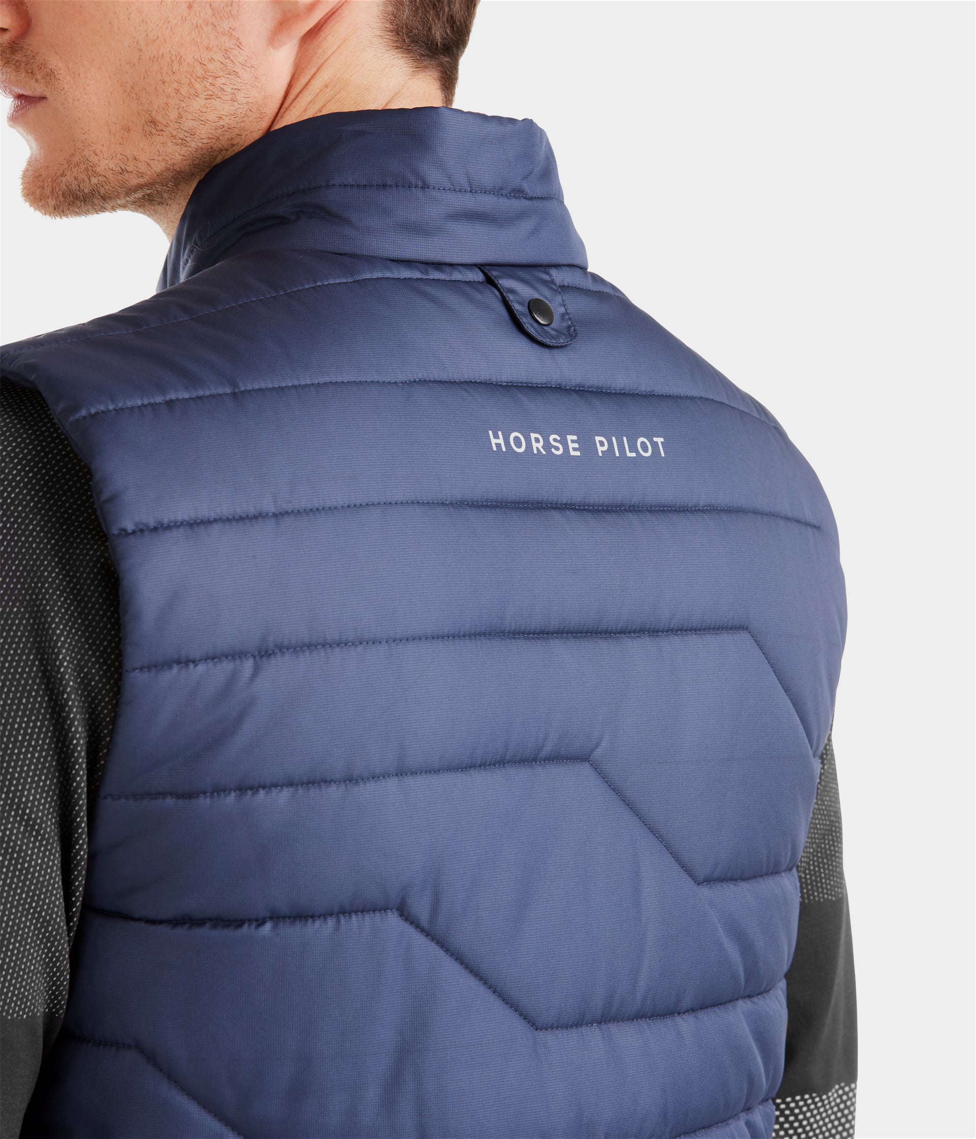 E-Kelvin | Navy | Vest Doudoune d'équitation sans manches chauffante homme| Horse Pilot