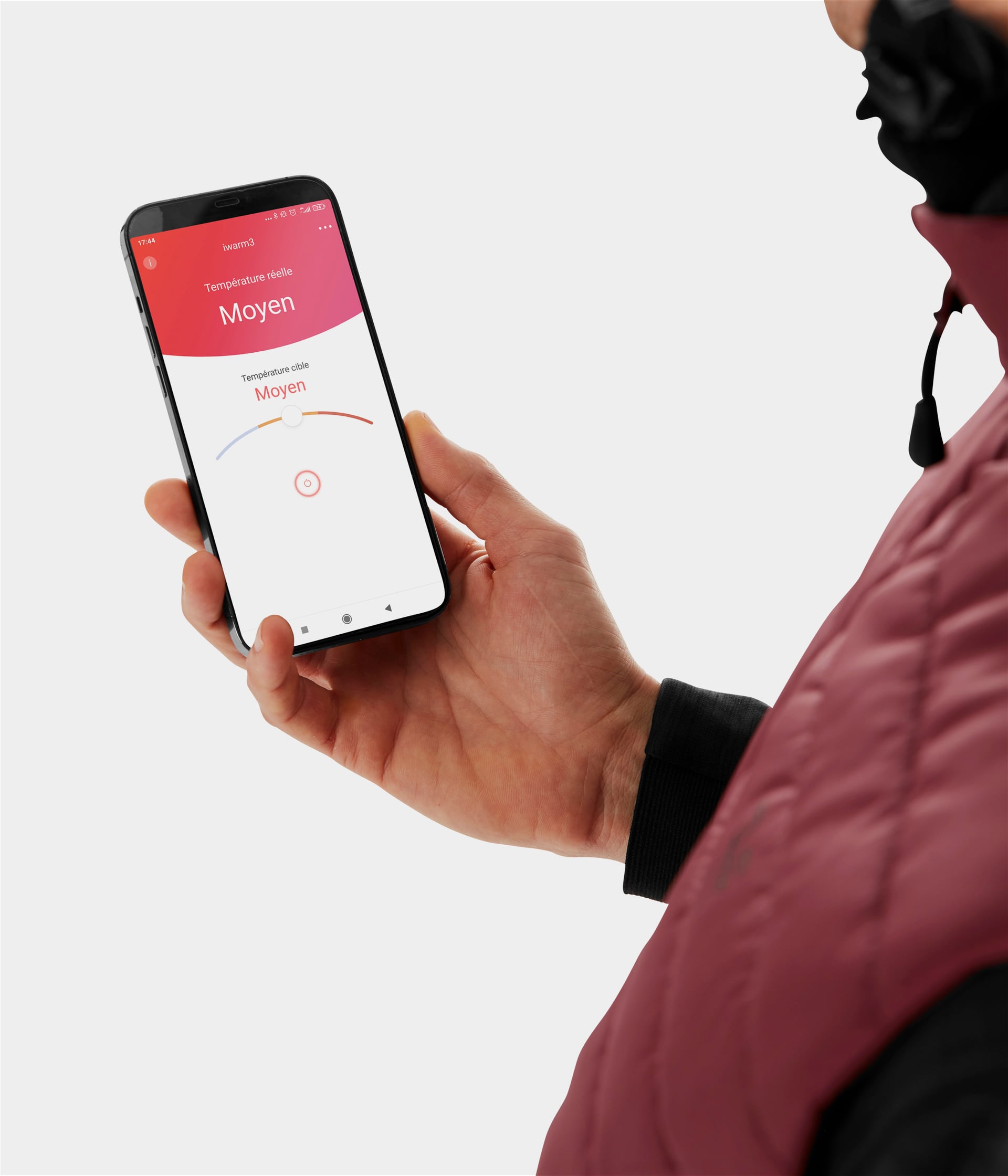 E-Kelvin | Dark Red | Vest Doudoune d'équitation sans manches chauffante homme| Horse Pilot