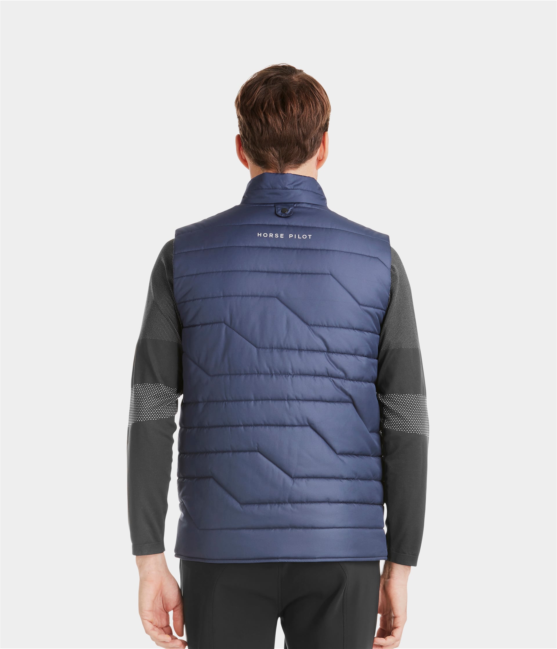 E-Kelvin | Navy | Vest Doudoune d'équitation sans manches chauffante homme| Horse Pilot