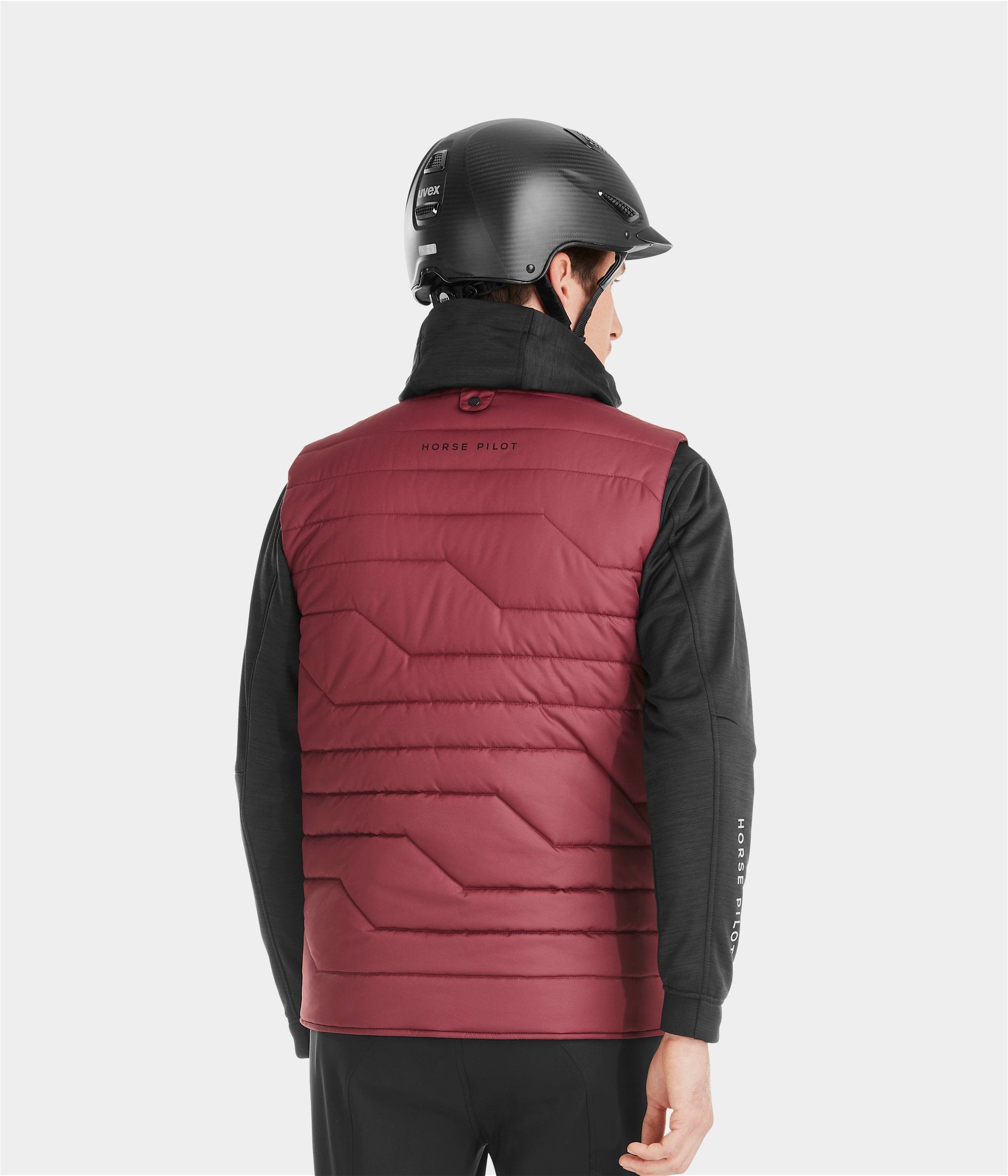 E-Kelvin | Dark Red | Vest Doudoune d'équitation sans manches chauffante homme| Horse Pilot