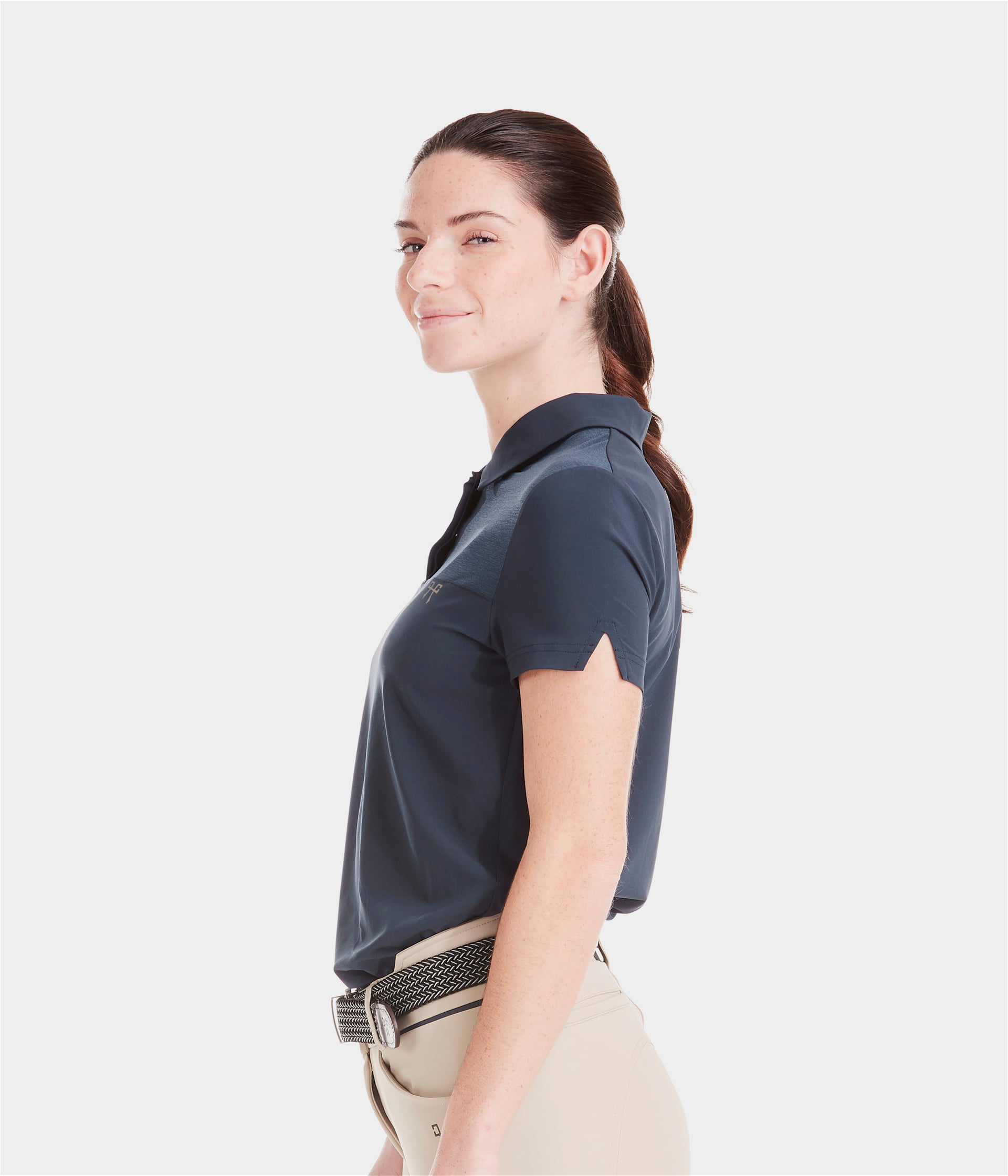 Ariia | Navy | Polo d'équitation respirant femme | Horse Pilot