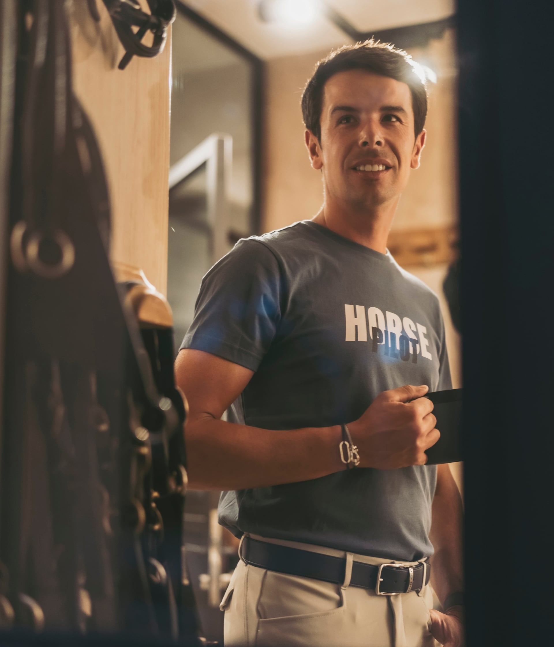 Team T-shirt d'équitation homme | Vintage Indigo