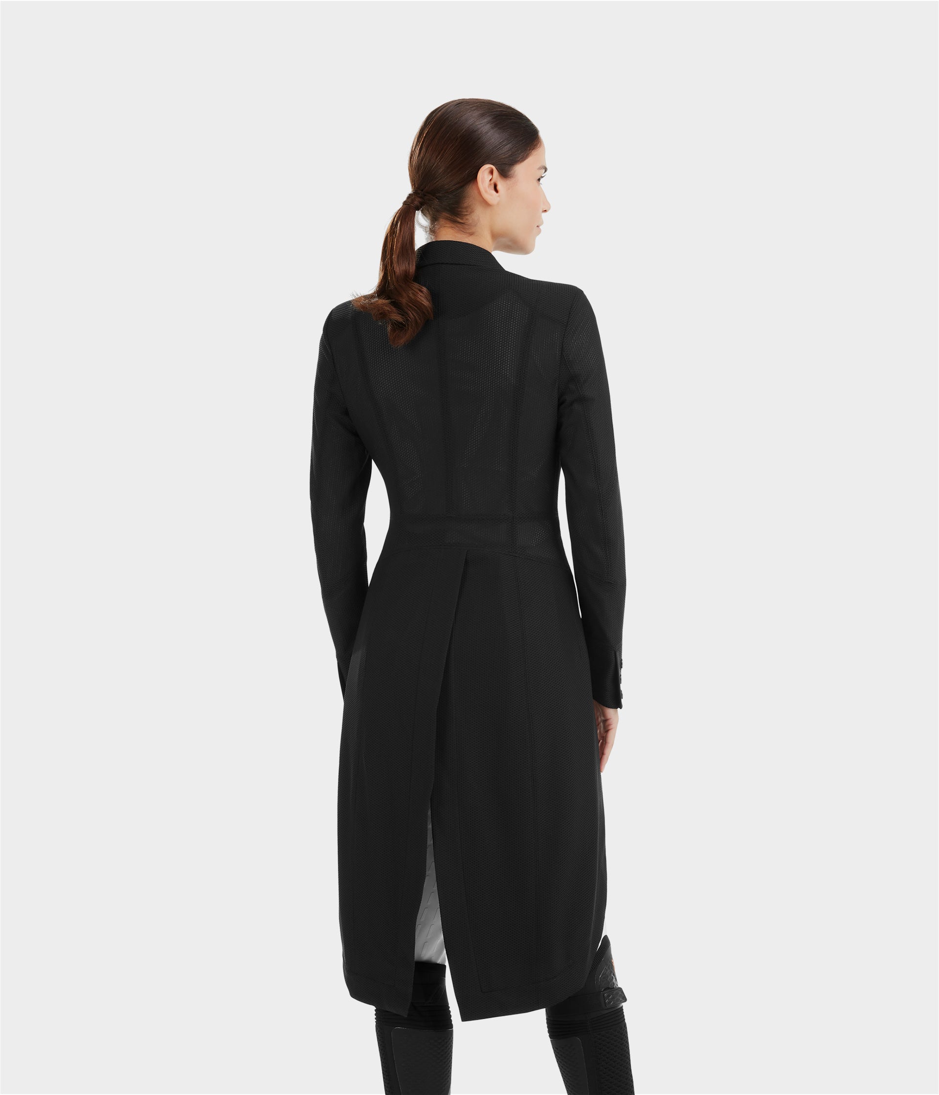 Long Frac Mesh | Black | Veste longue de concours d'équitation femme| Horse Pilot