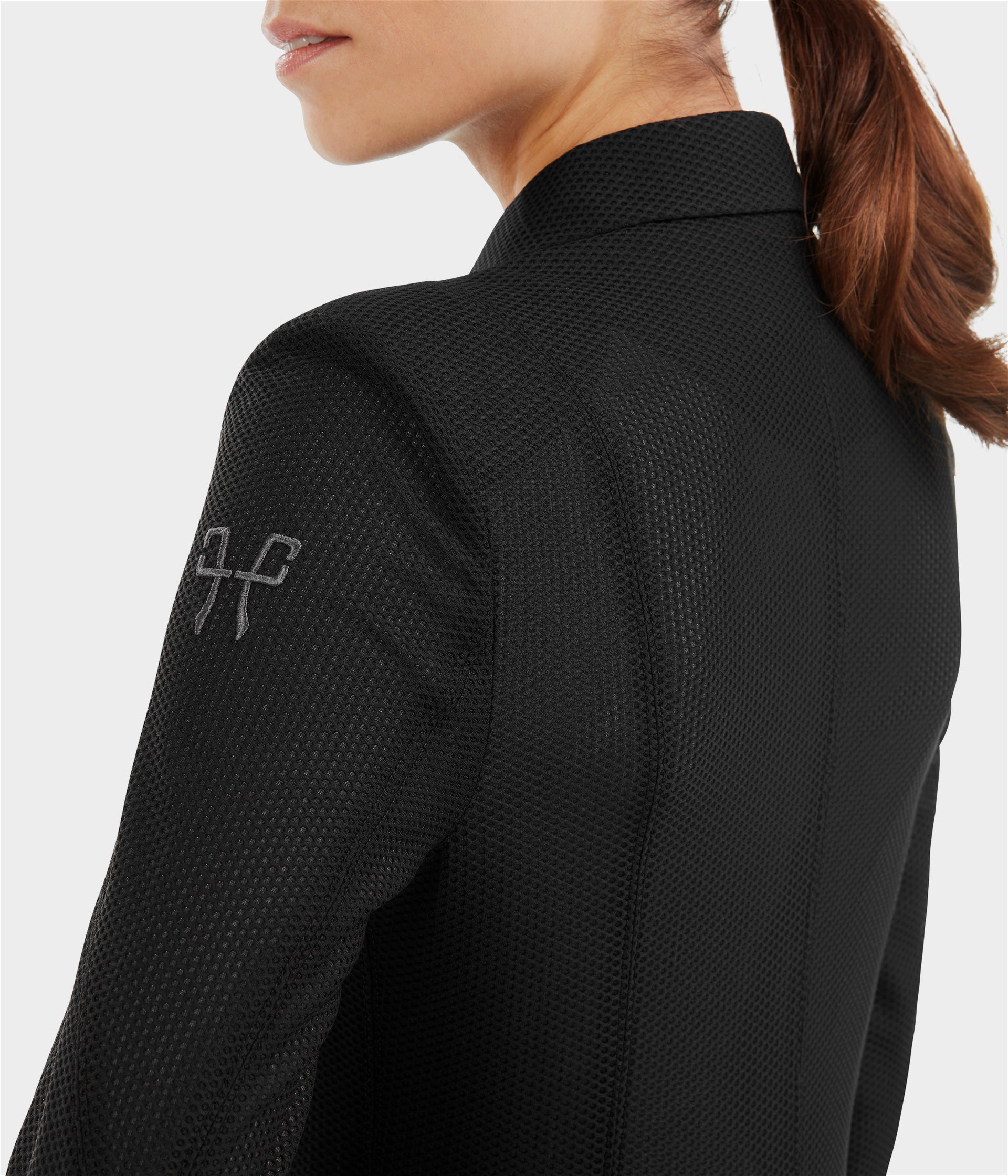 Long Frac Mesh | Black | Veste longue de concours d'équitation femme| Horse Pilot