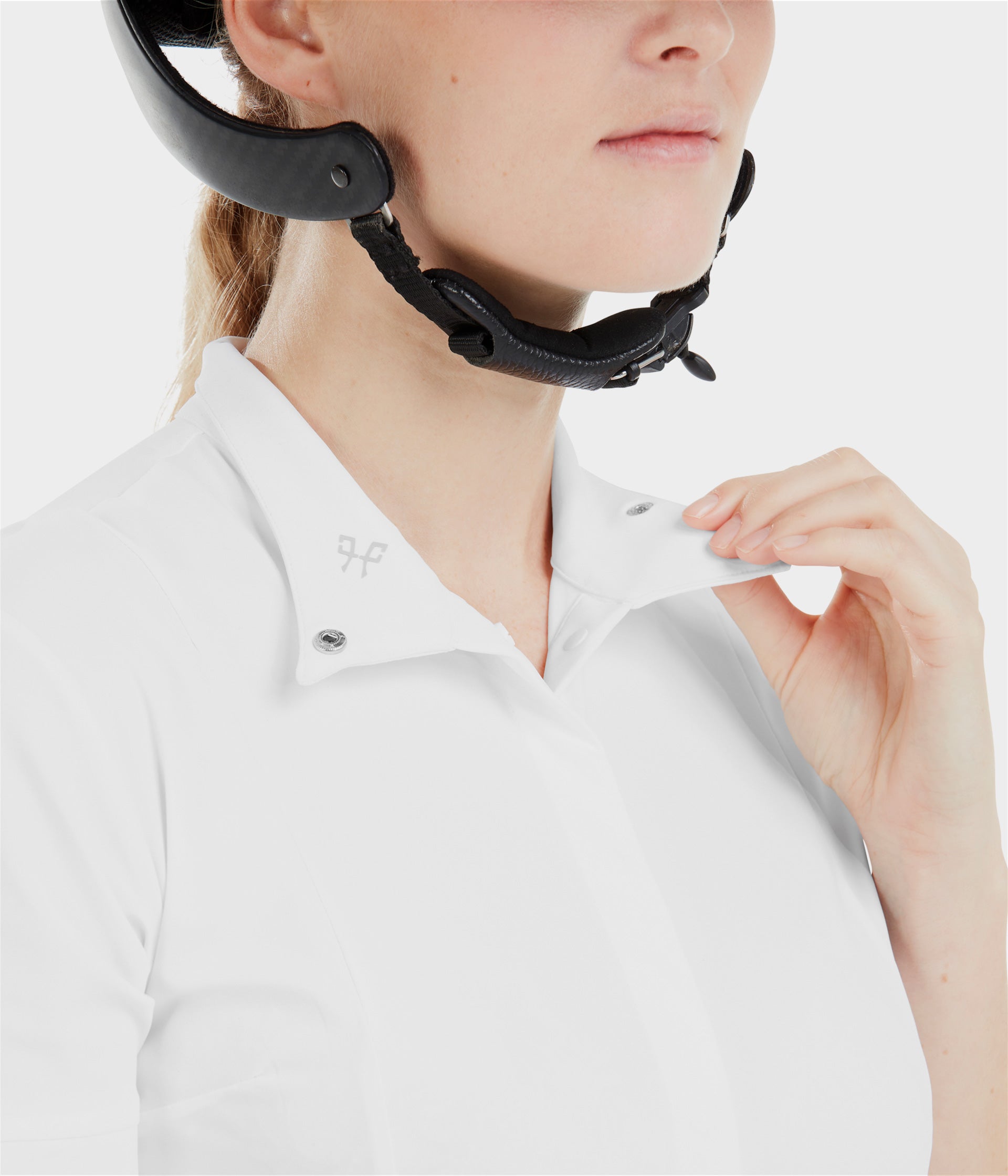 Monica | White | Chemise de concours d'équitation femme| Horse Pilot
