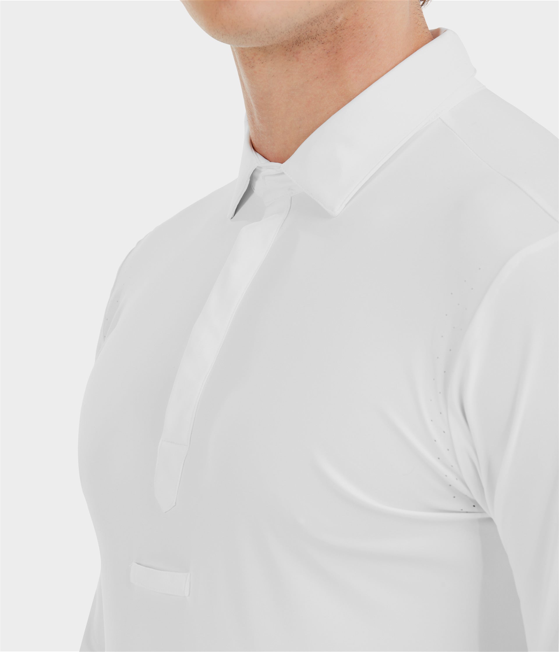 Aerolight | White | Chemise de concours d'équitation manches longues homme | Horse Pilot